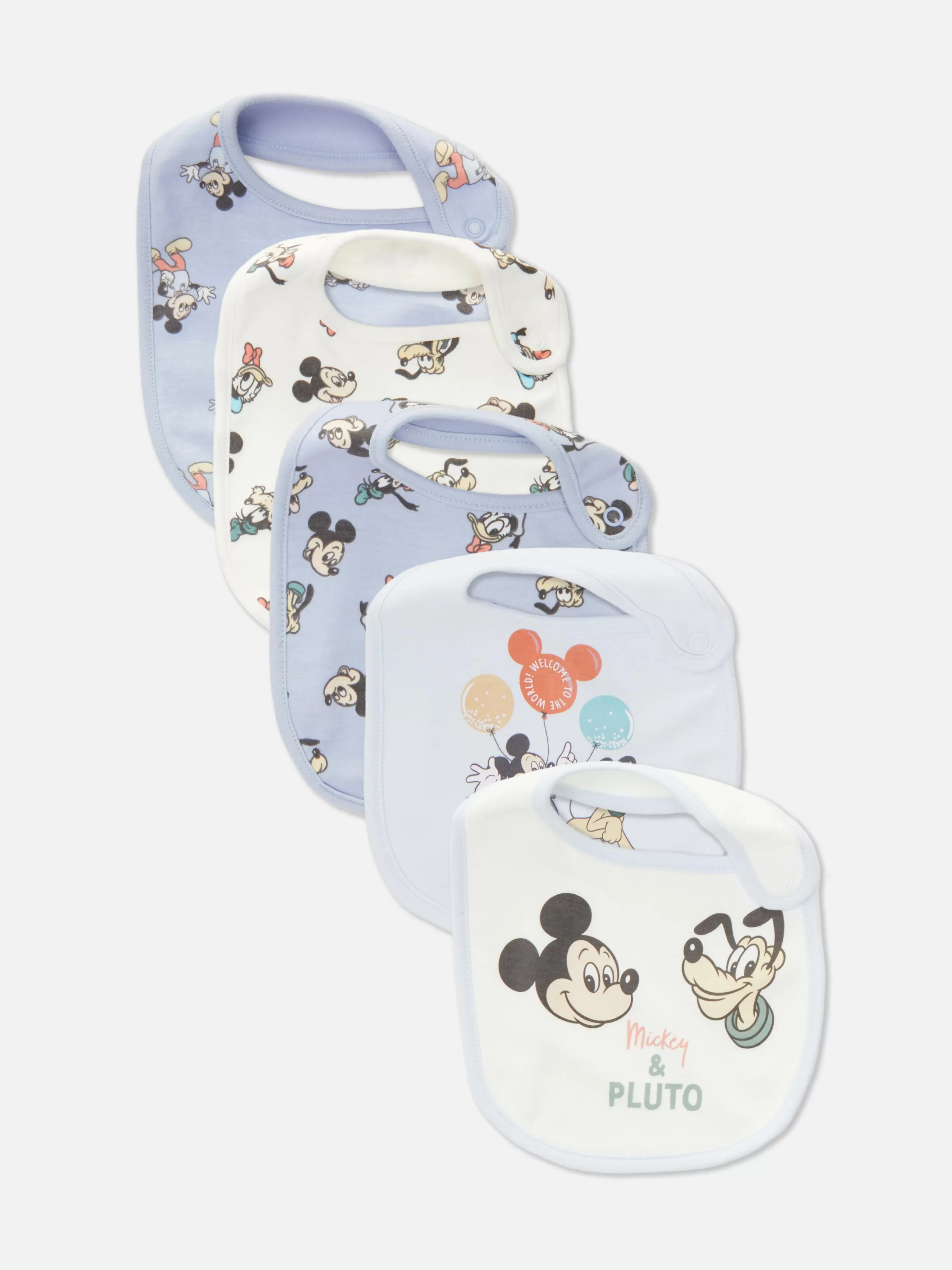 Primark Habitación Bebé | Lactancia | Pack De 5 Baberos Mickey Mouse & Friends De Disney