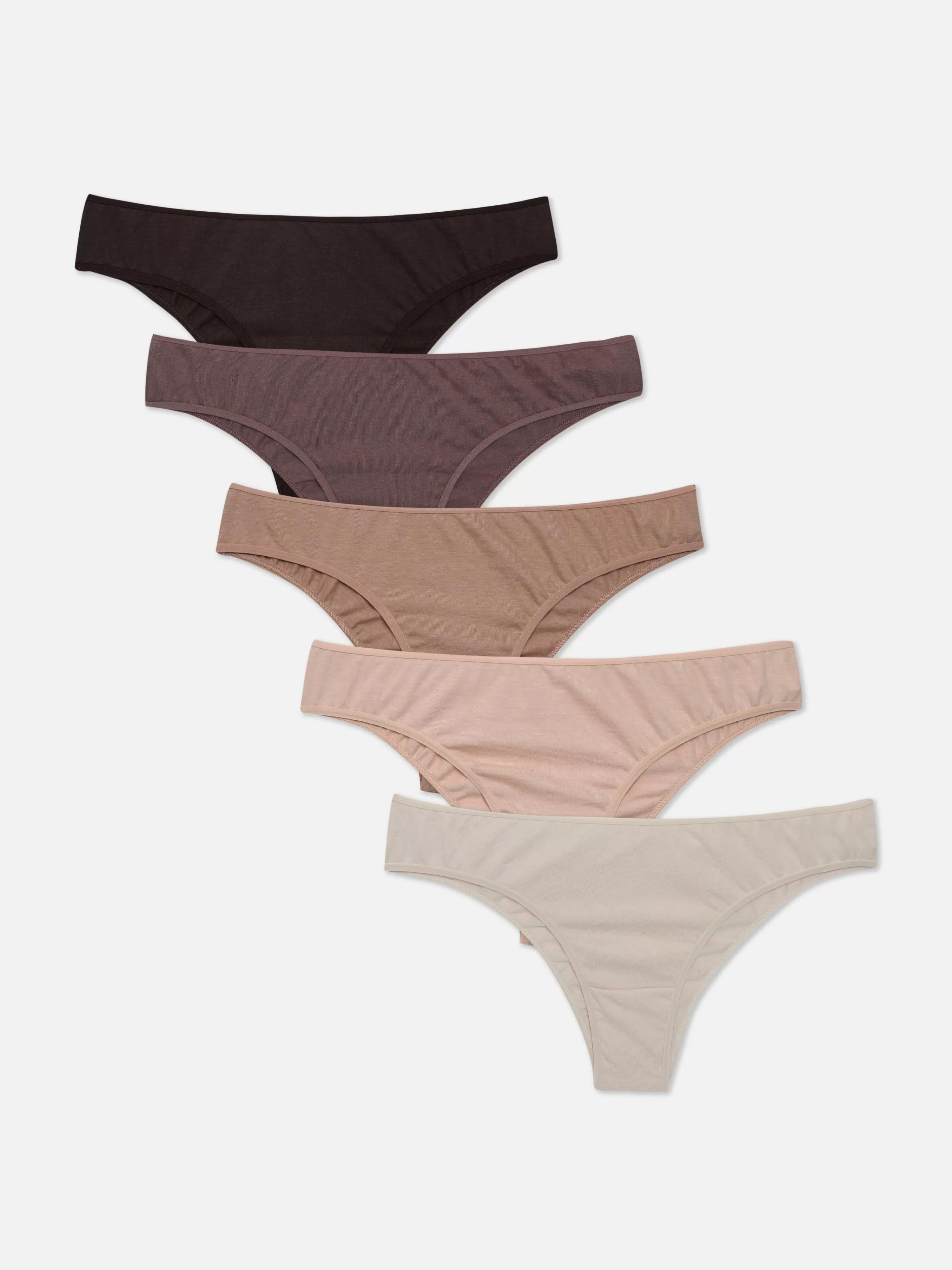 Mujer Primark Bragas | Pack De 5 Braguitas Brasileñas De Color Neutro