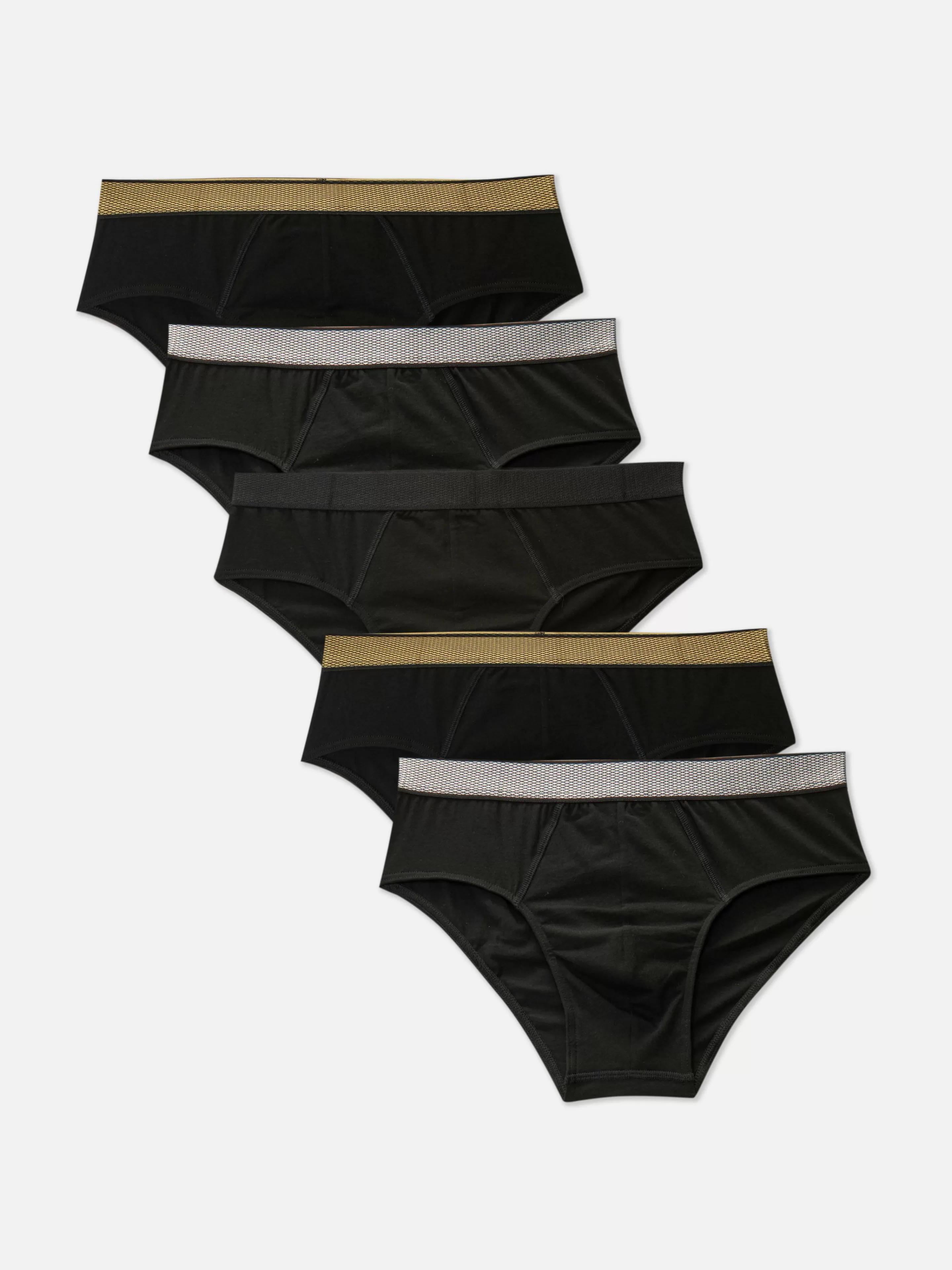 Hombre Primark Ropa Interior | Pack De 5 Braguitas Con Cinturilla Metalizada