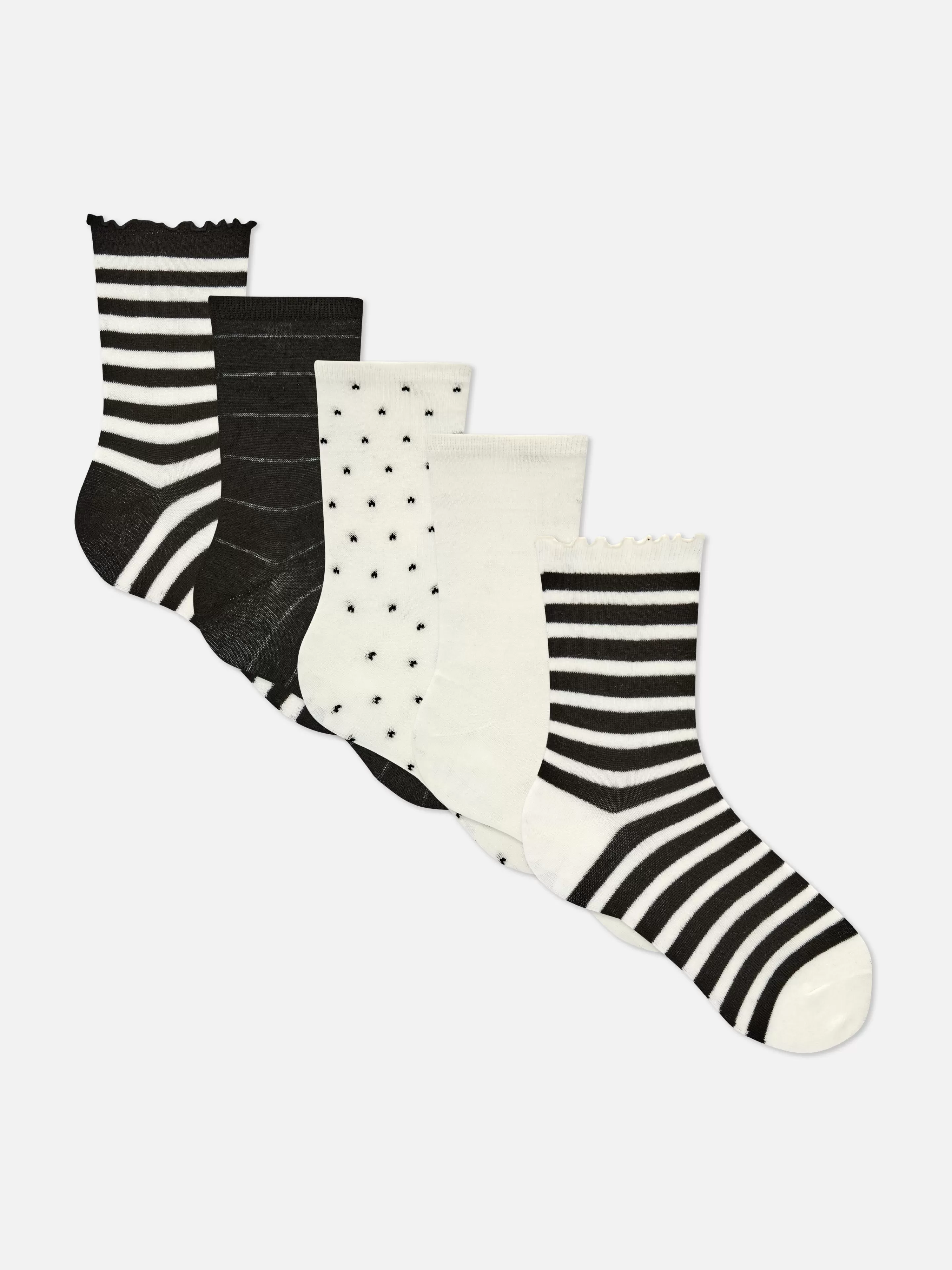 Mujer Primark Calcetines | Pack De 5 Pares De Calcetines A Rayas