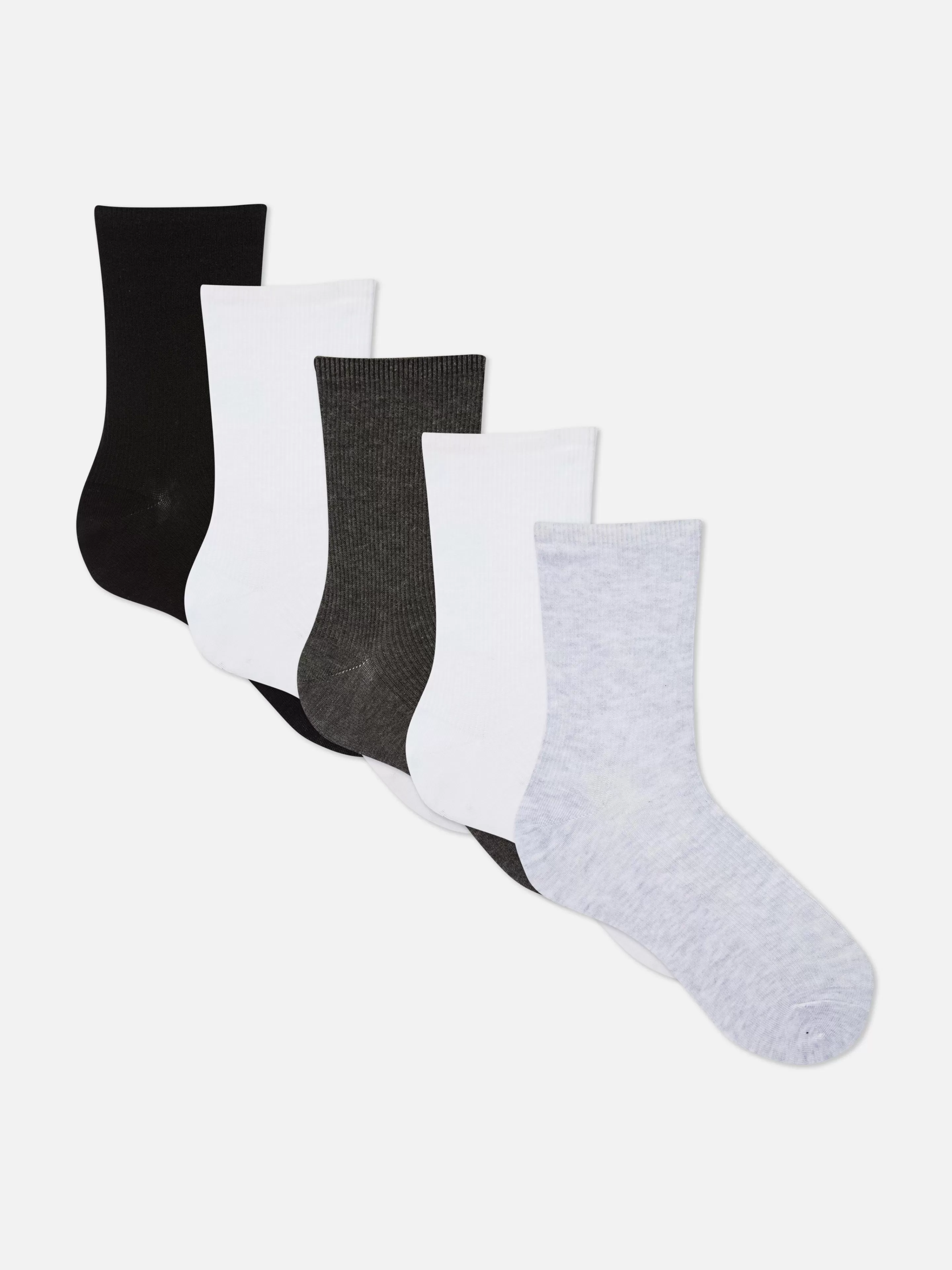 Mujer Primark Calcetines | Pack De 5 Pares De Calcetines Altos Acanalados