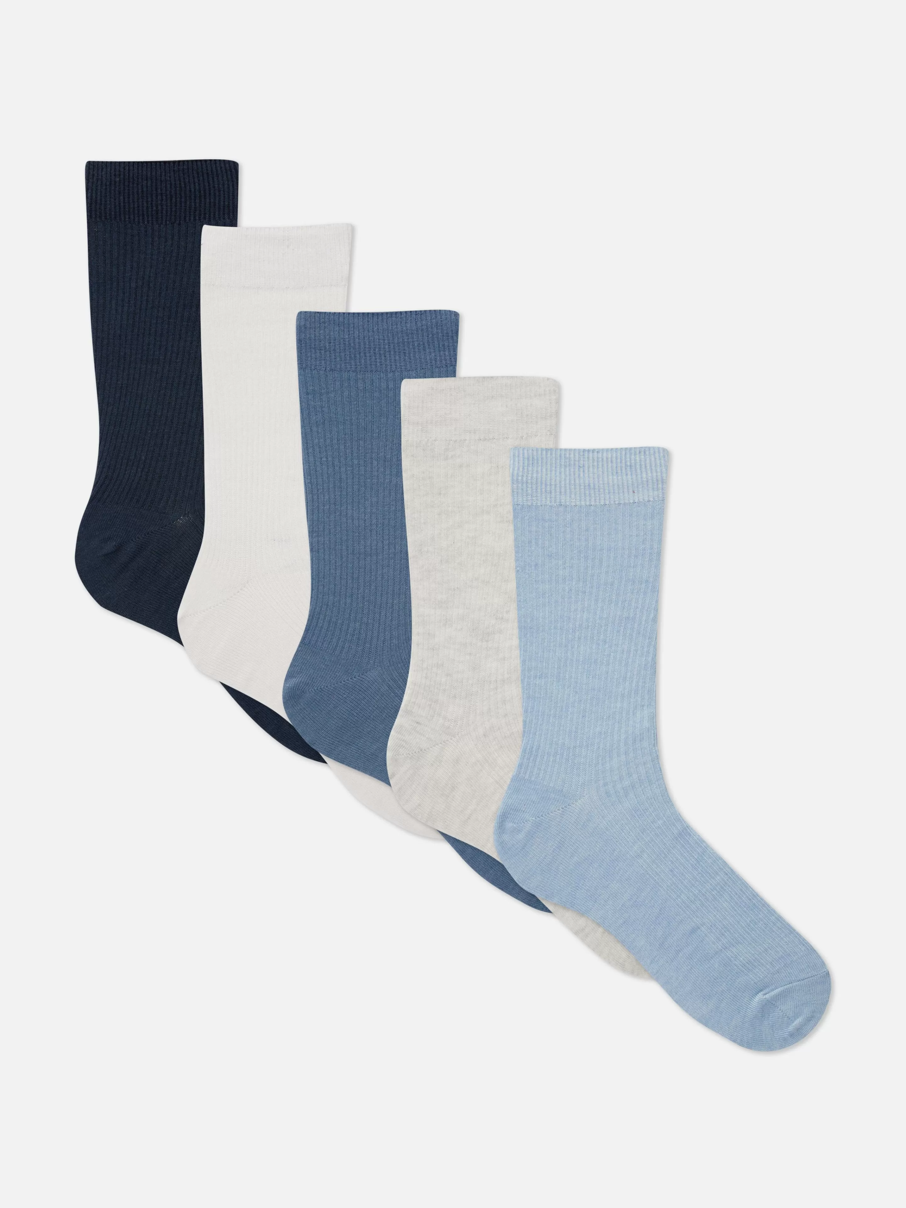 Hombre Primark Calcetines | Pack De 5 Pares De Calcetines Altos Acanalados