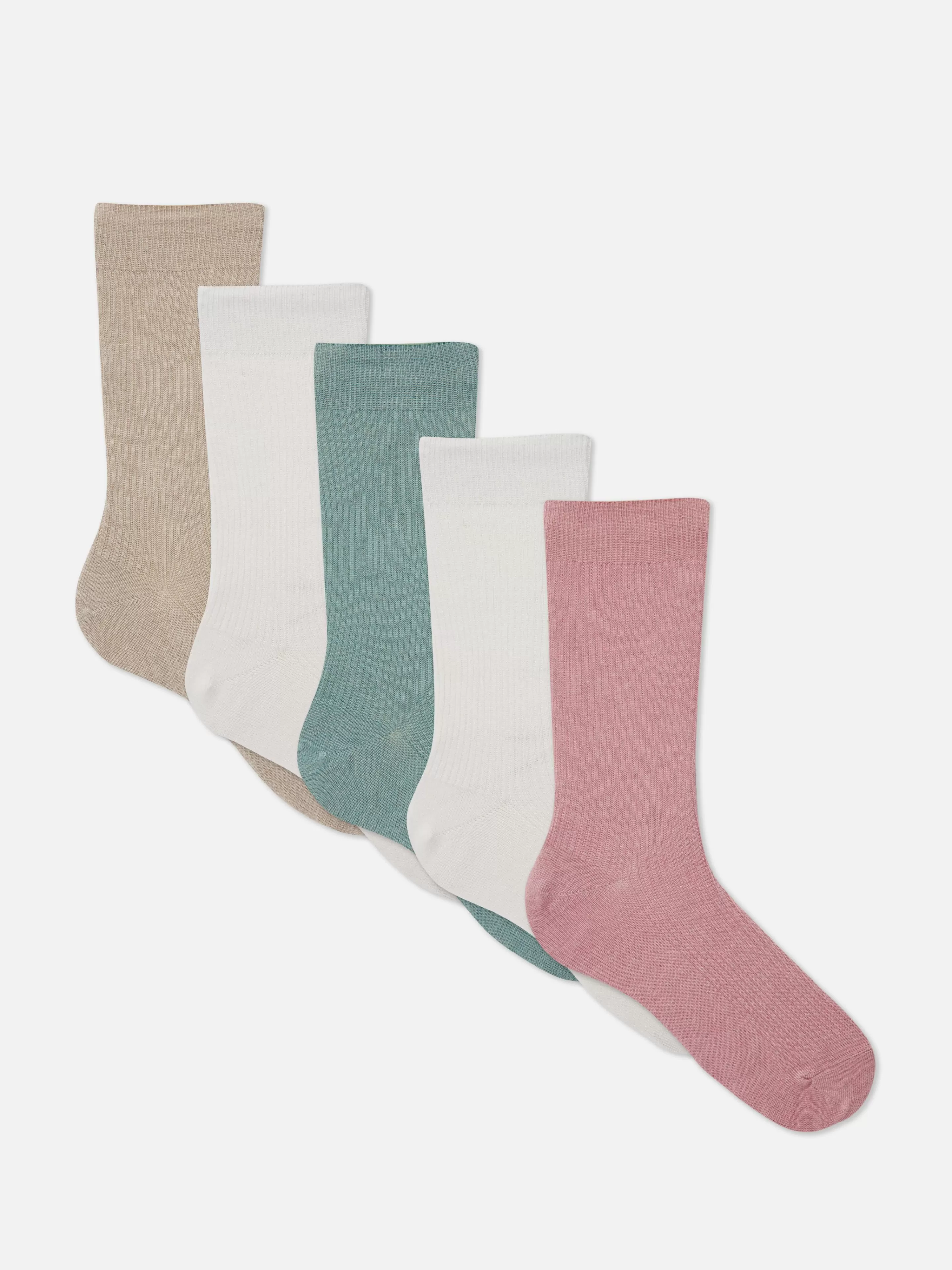 Hombre Primark Calcetines | Pack De 5 Pares De Calcetines Altos Acanalados