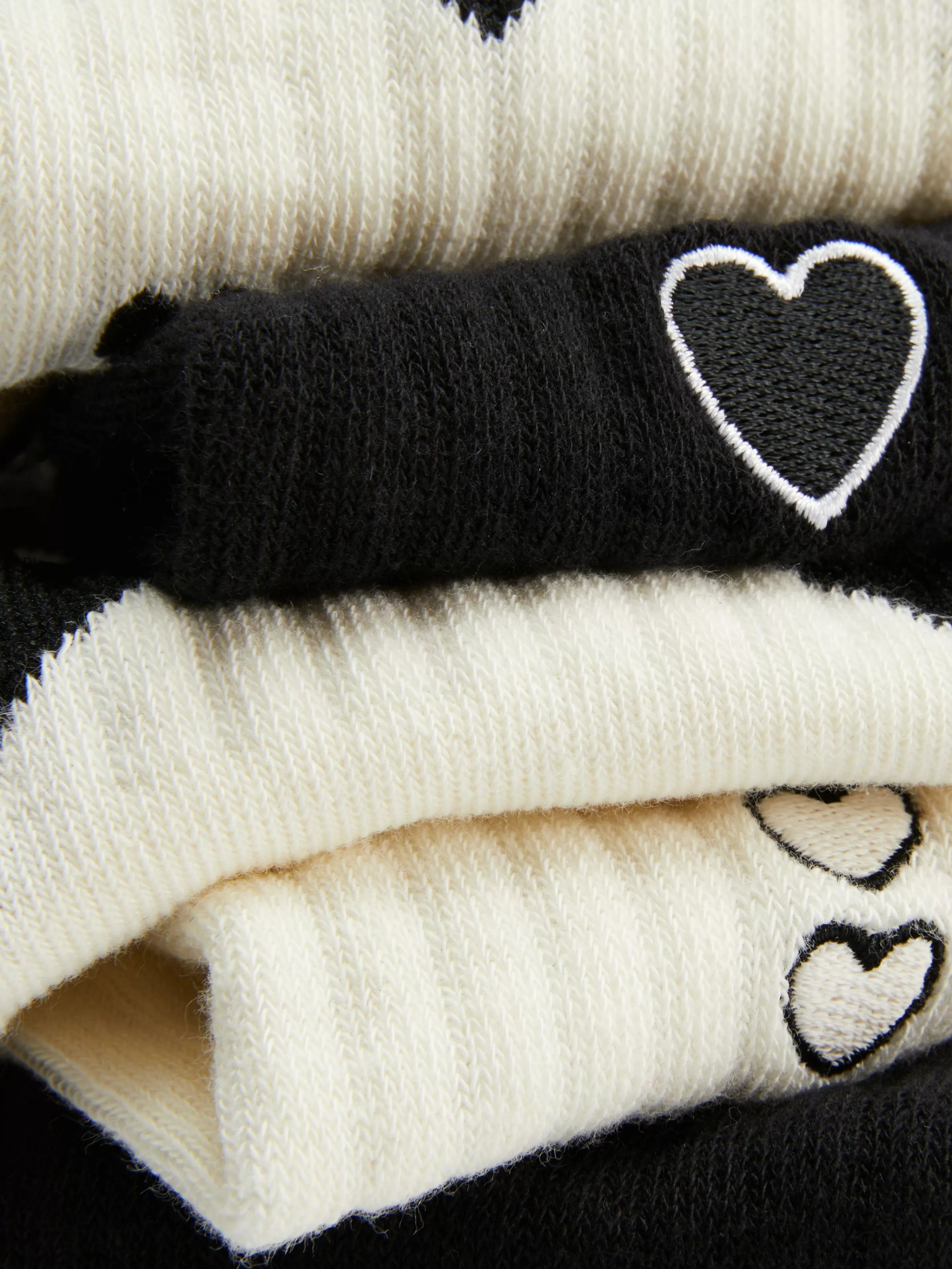 Mujer Primark Calcetines | Pack De 5 Pares De Calcetines Altos Con Corazones