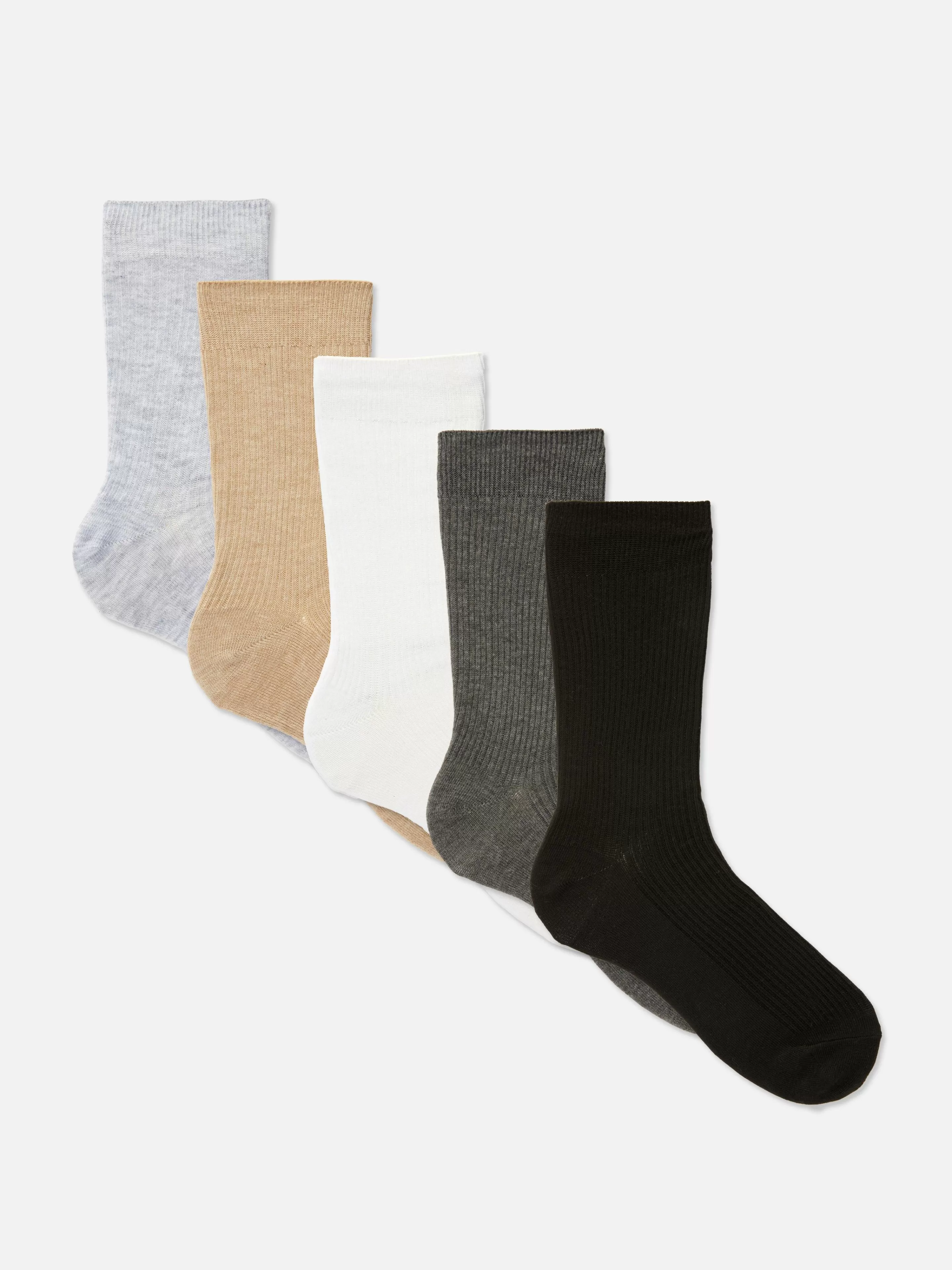 Hombre Primark Calcetines | Pack De 5 Pares De Calcetines Altos Surtidos