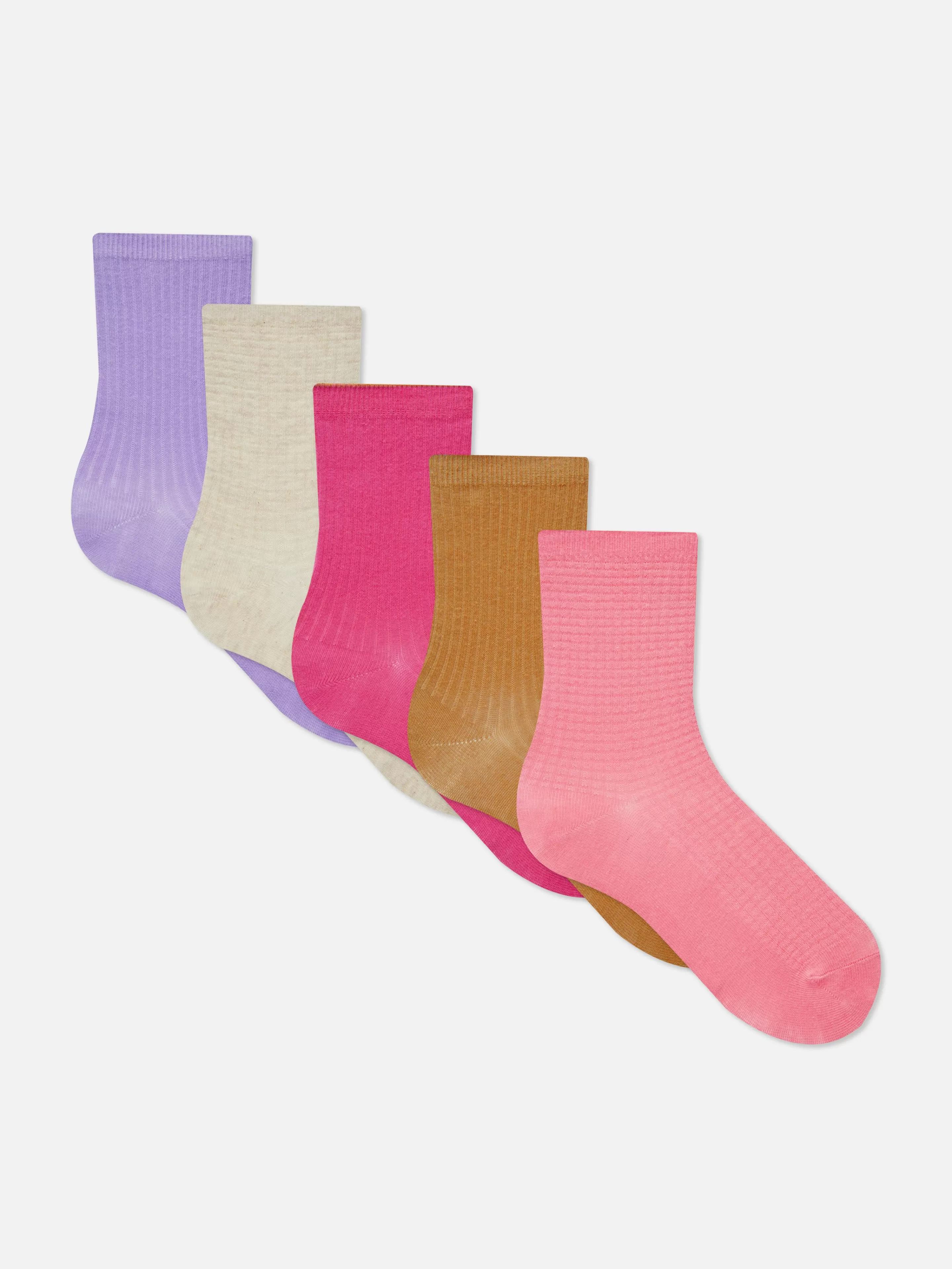 Niños Primark Calcetines Y Medias | Pack De 5 Pares De Calcetines Bajos Acanalados