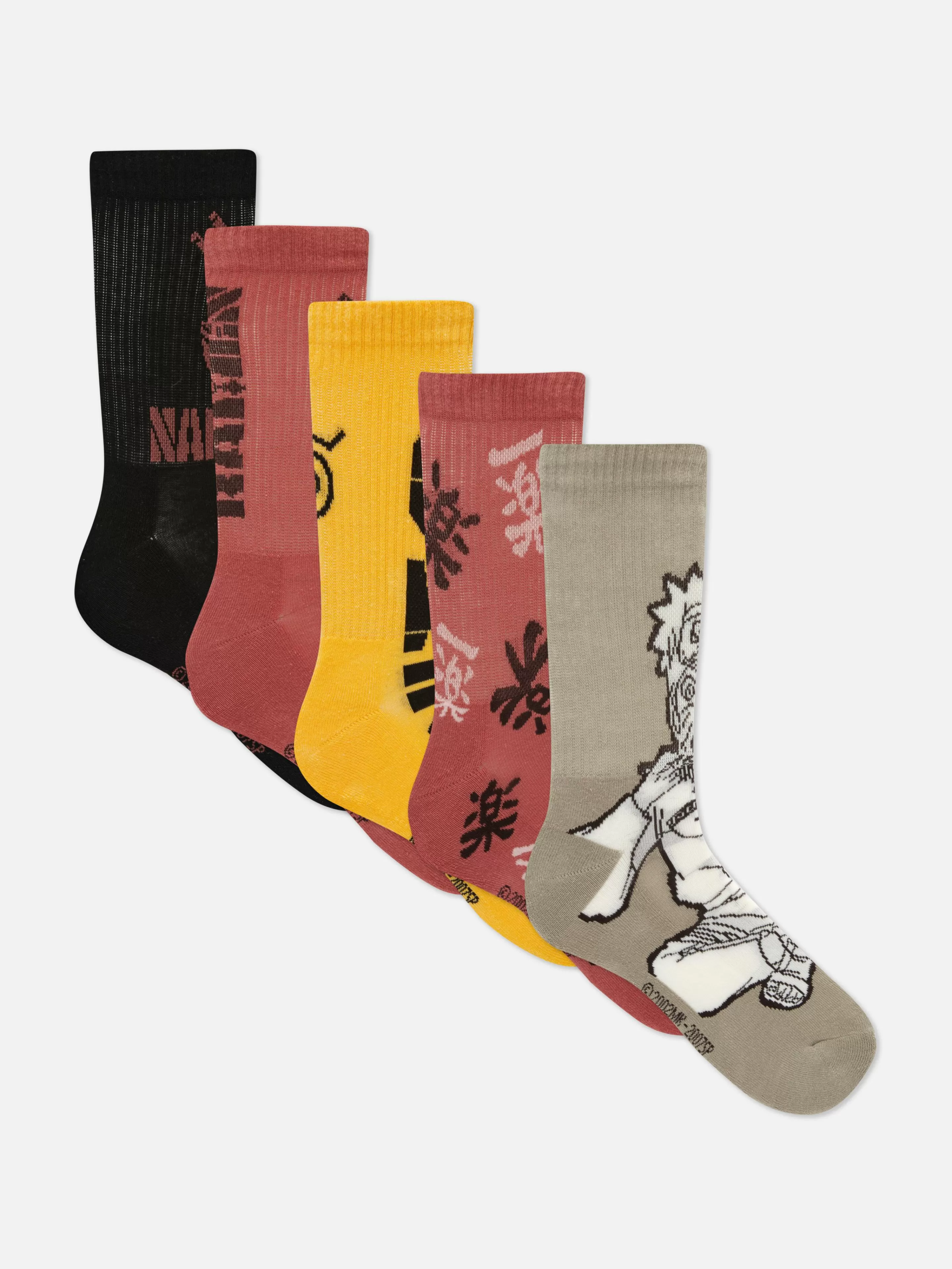 Hombre Primark Calcetines | Pack De 5 Pares De Calcetines Bajos De Naruto