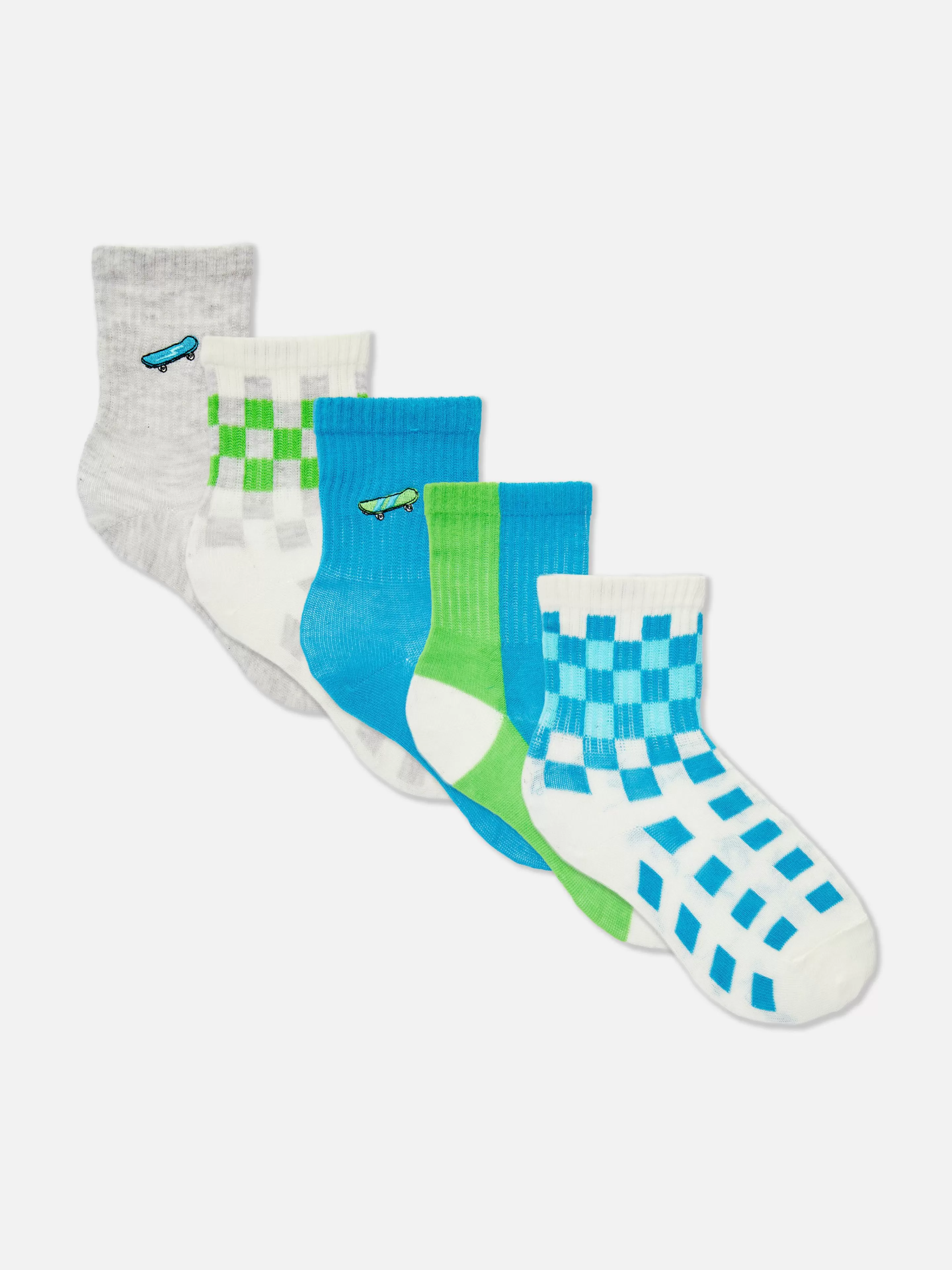 Niños Primark Calcetines | Pack De 5 Pares De Calcetines Bajos De Skateboard