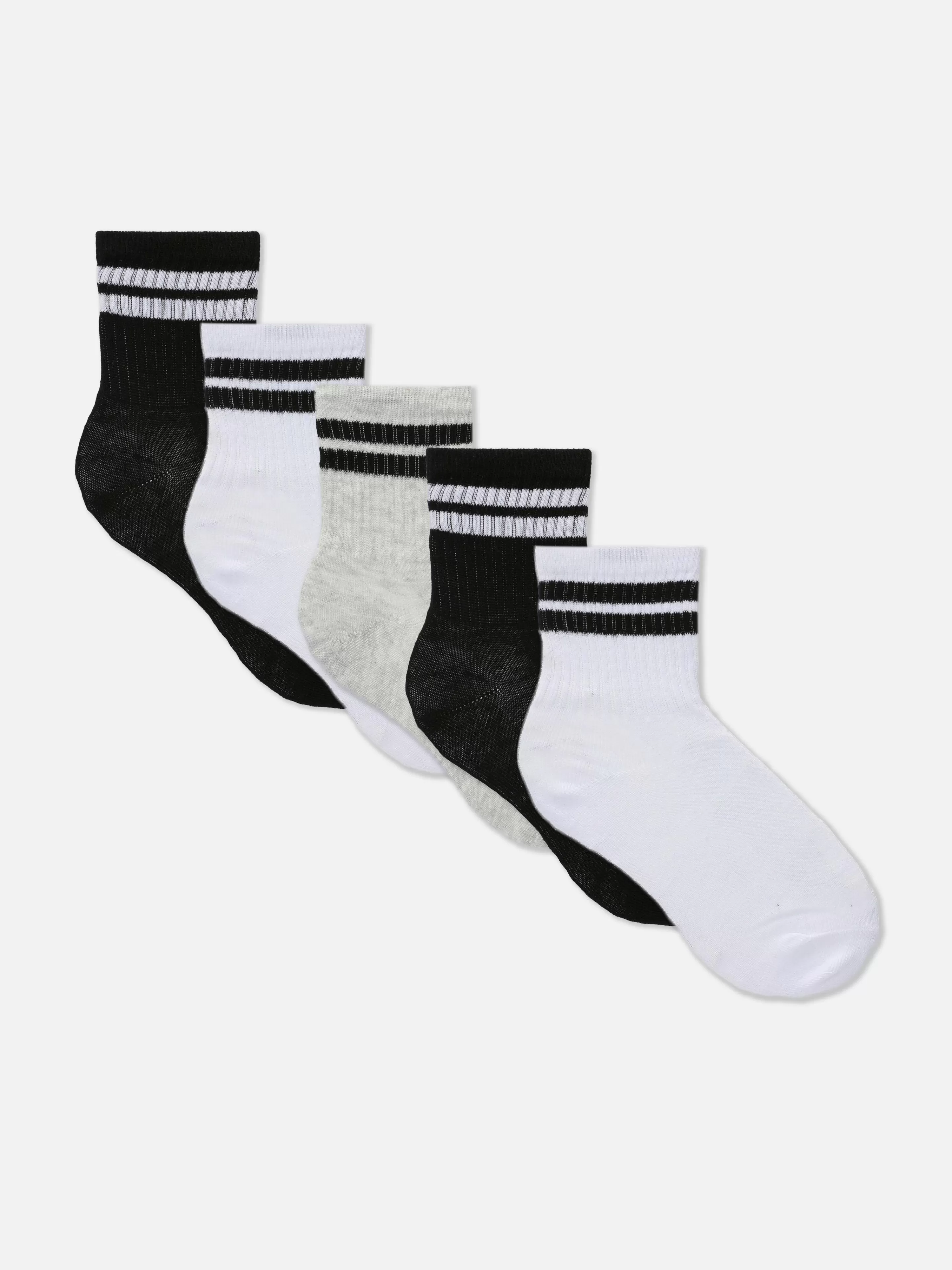 Niños Primark Calcetines | Pack De 5 Pares De Calcetines Deportivos A Rayas