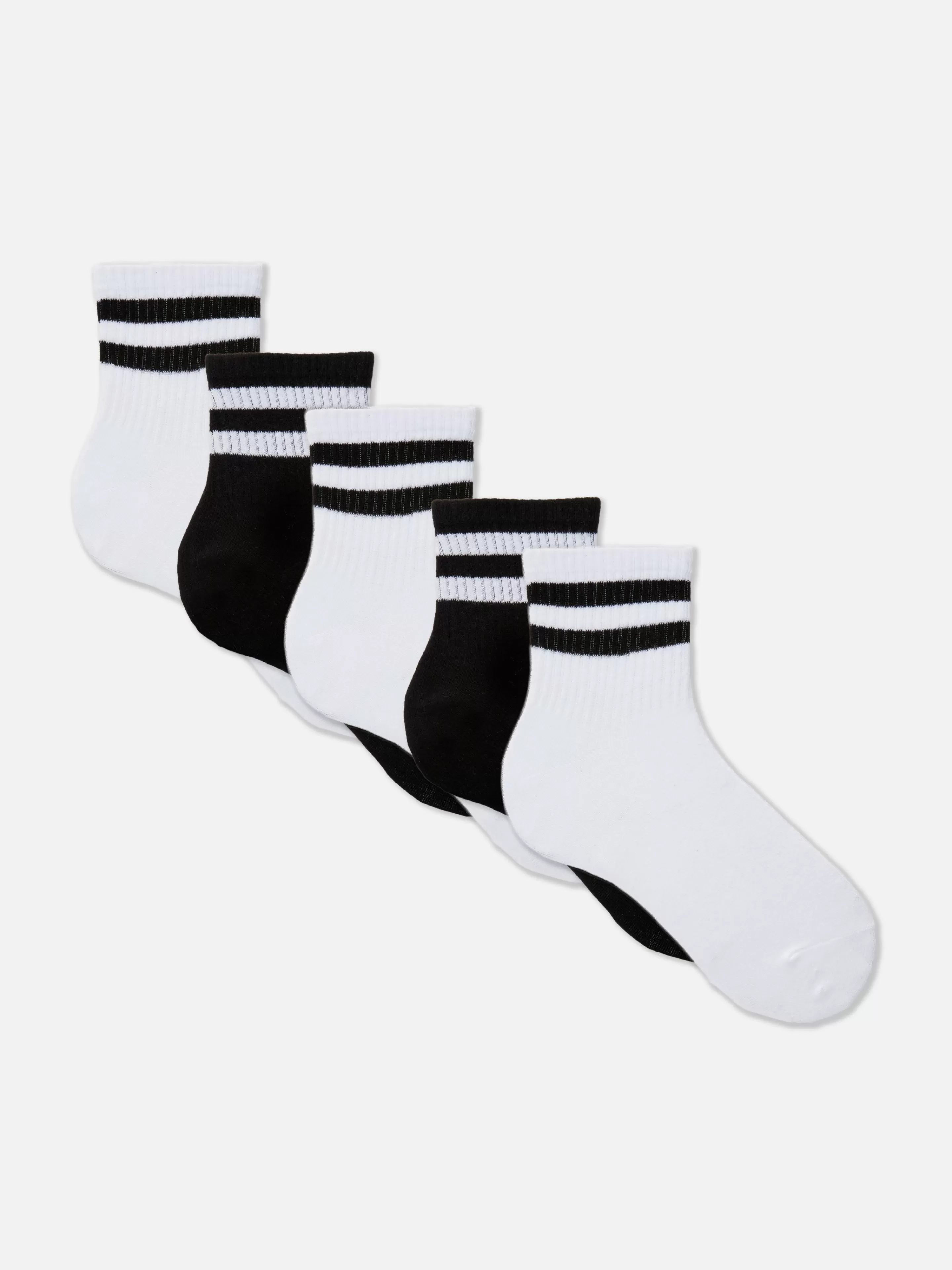 Mujer Primark Calcetines | Pack De 5 Pares De Calcetines Tres Cuartos A Rayas