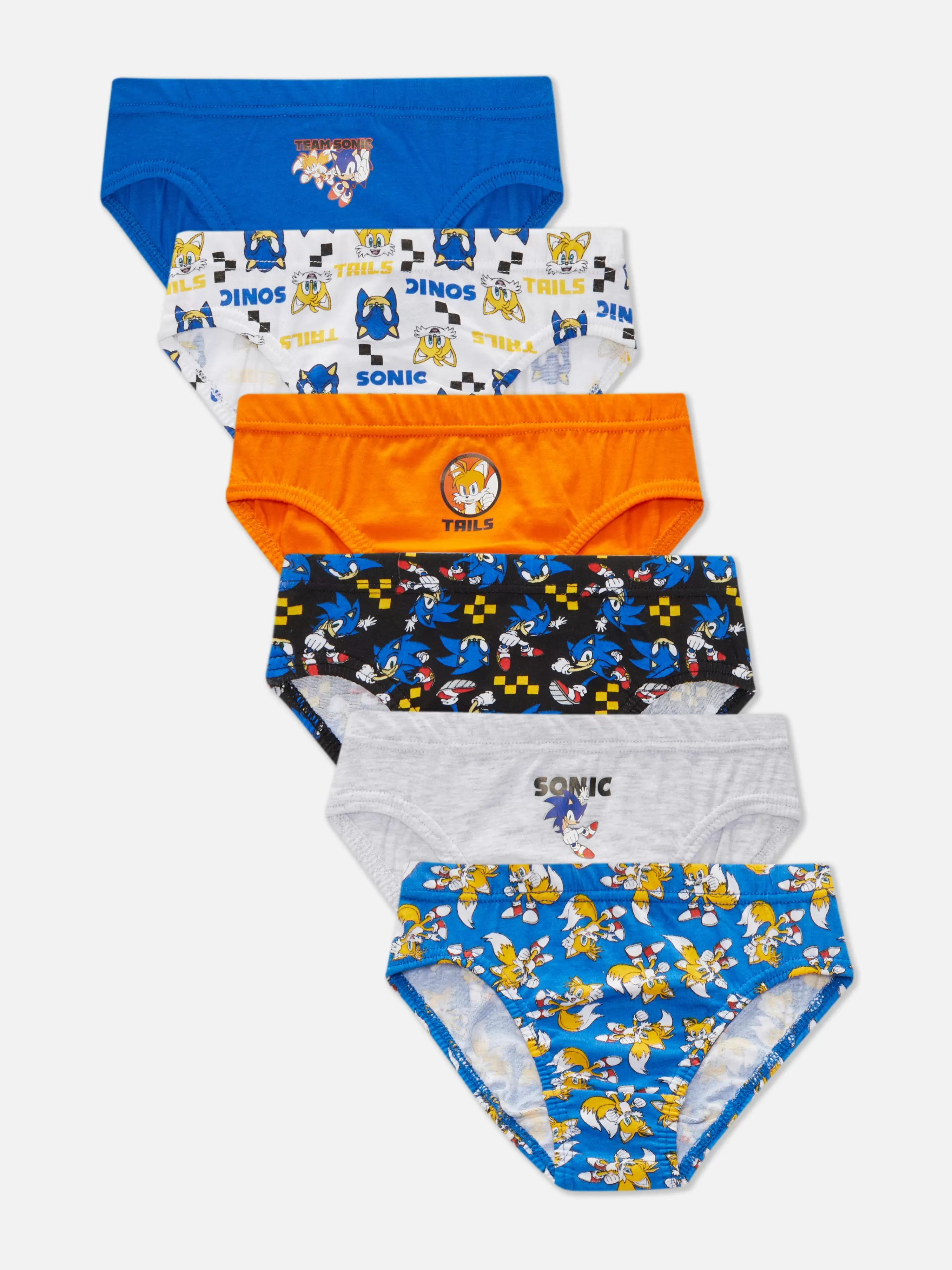 Niños Primark Ropa Interior | Pack De 6 Calzoncillos De Sonic, El Erizo