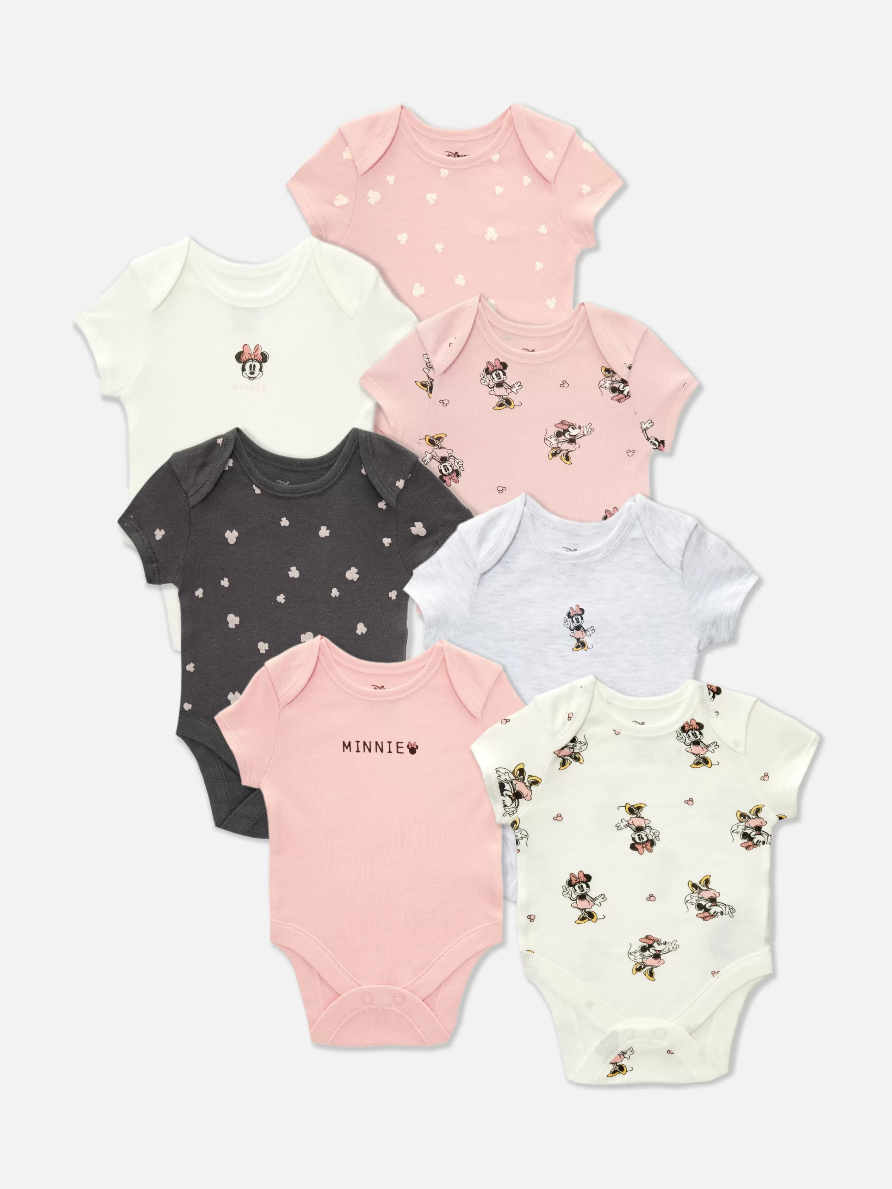 Primark Bodis Y Camisetas Sin Mangas | Pack De 7 Bodis Estampados De Minnie Mouse De Disney