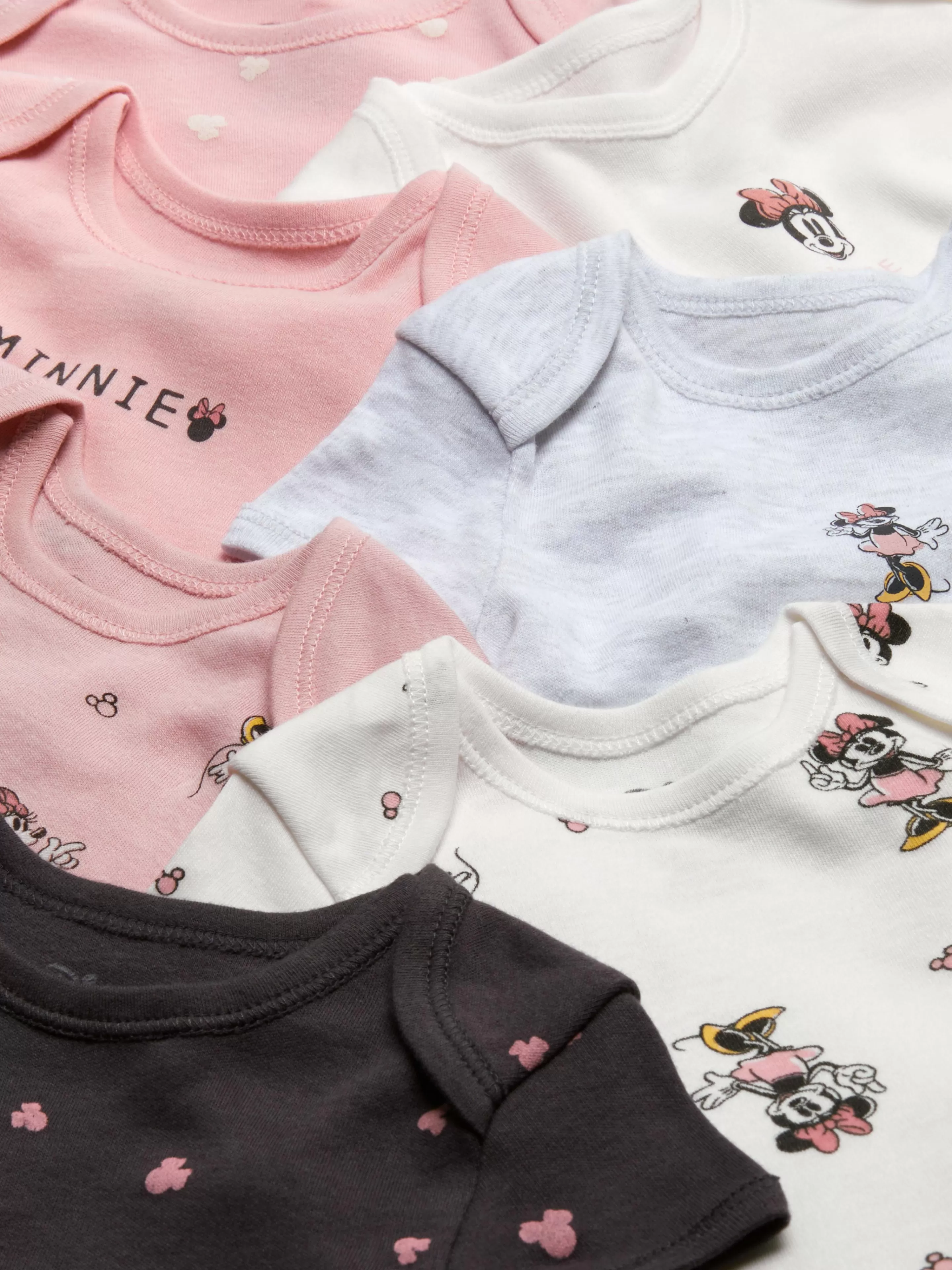 Primark Bodis Y Camisetas Sin Mangas | Pack De 7 Bodis Estampados De Minnie Mouse De Disney