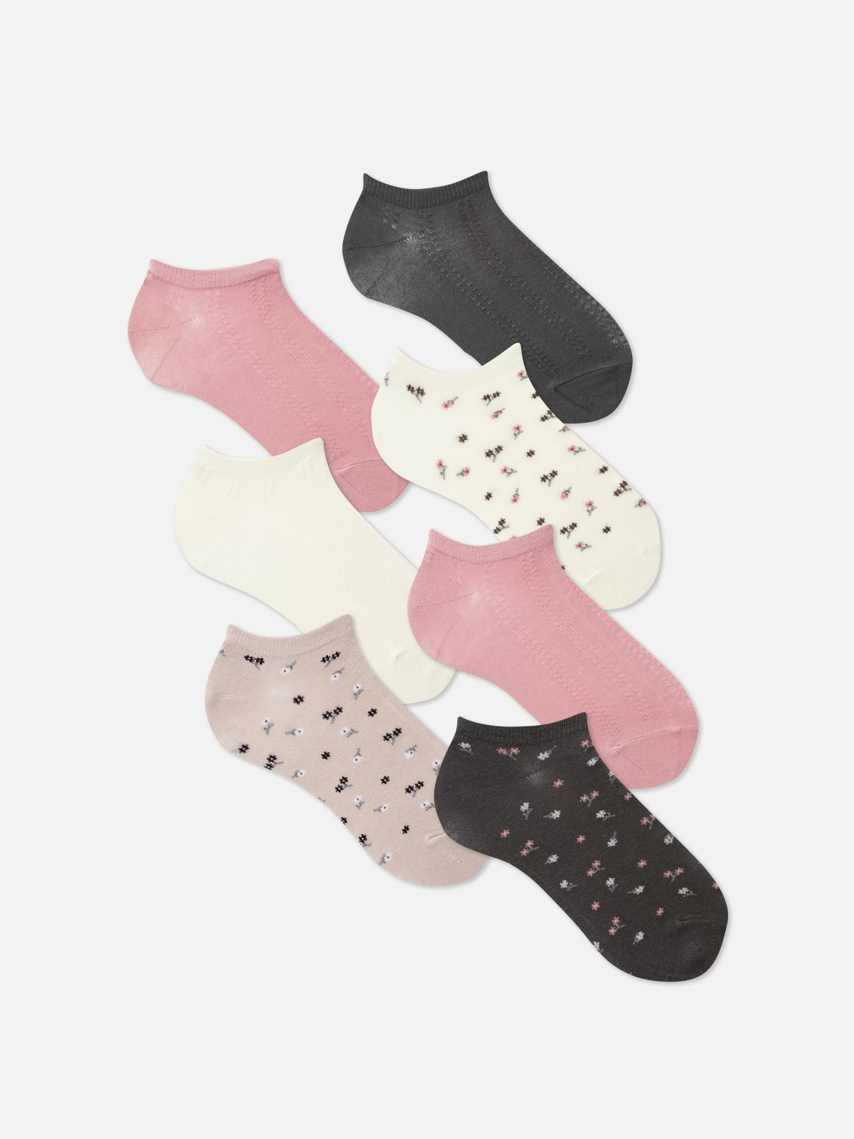 Mujer Primark Calcetines | Pack De 7 Calcetines Bajos Con Dibujos Variados