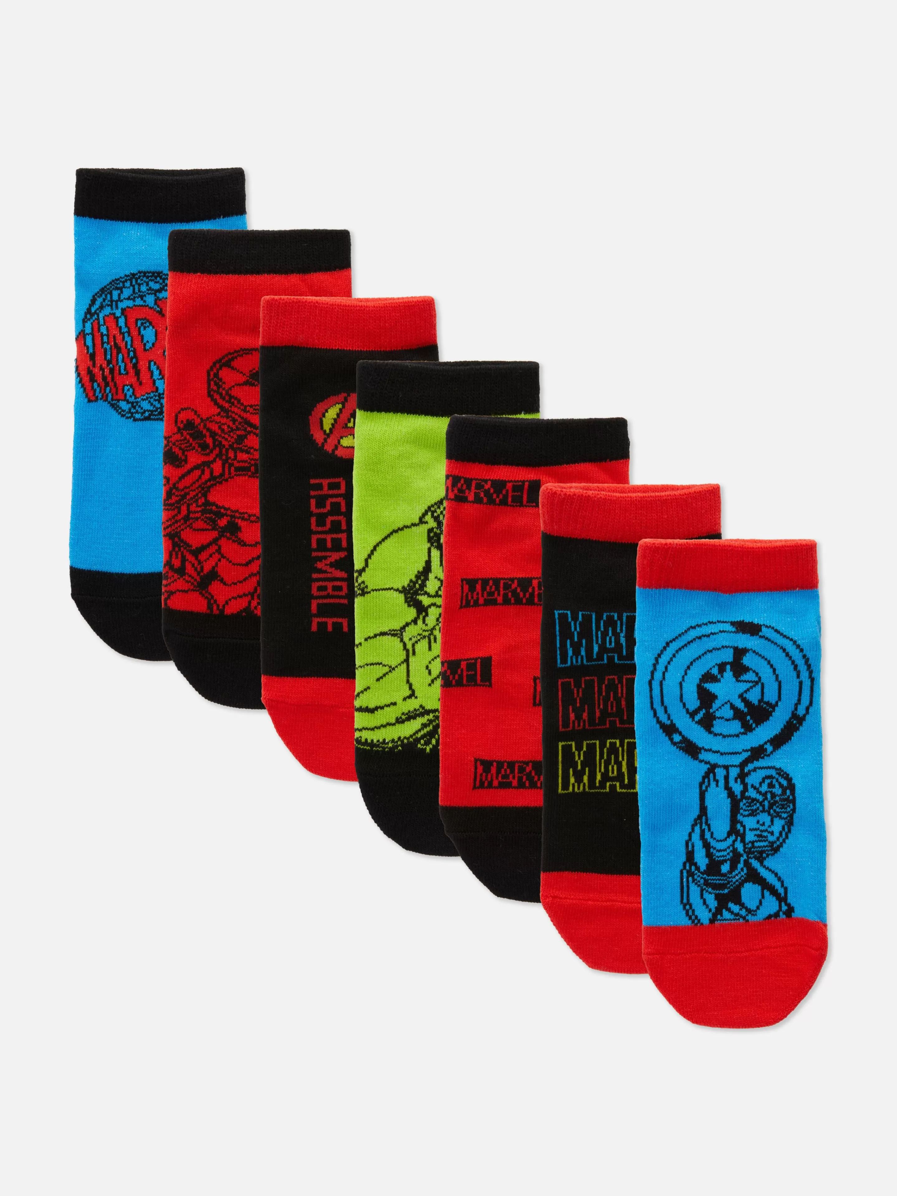 Niños Primark Calcetines | Pack De 7 Calcetines De Los Vengadores De Marvel