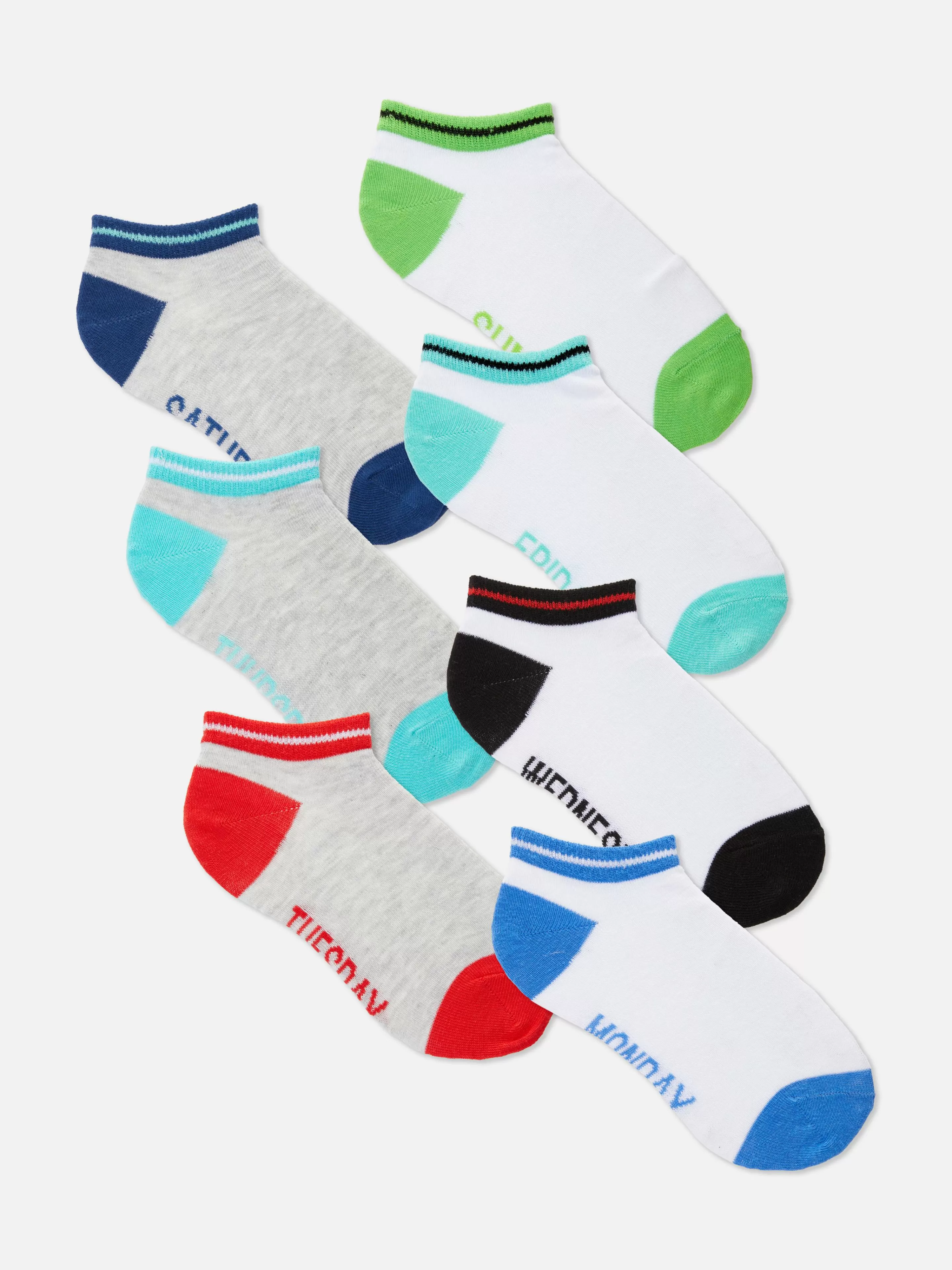Niños Primark Calcetines | Pack De 7 Pares De Calcetines Con Días De La Semana