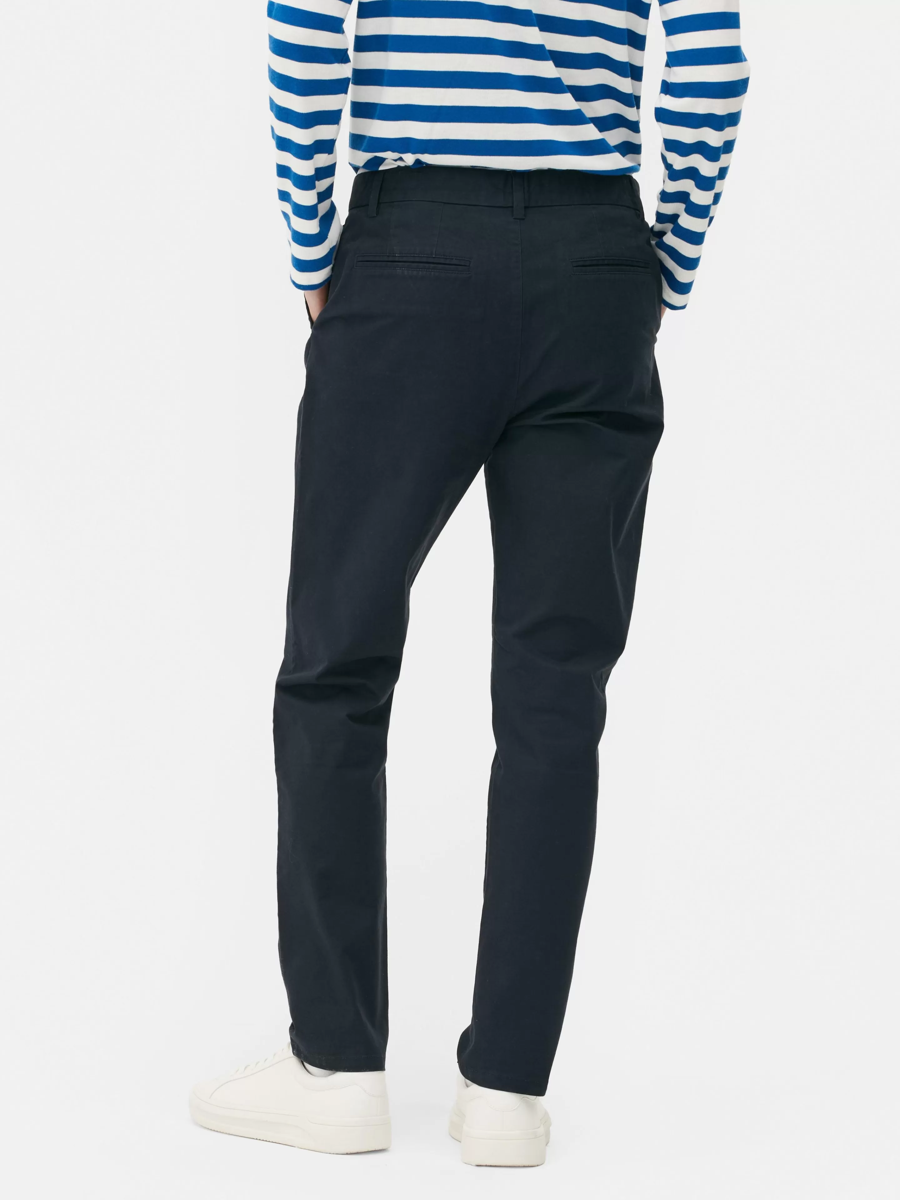Hombre Primark Pantalón | Pantalón Chino Elástico De Corte Entallado