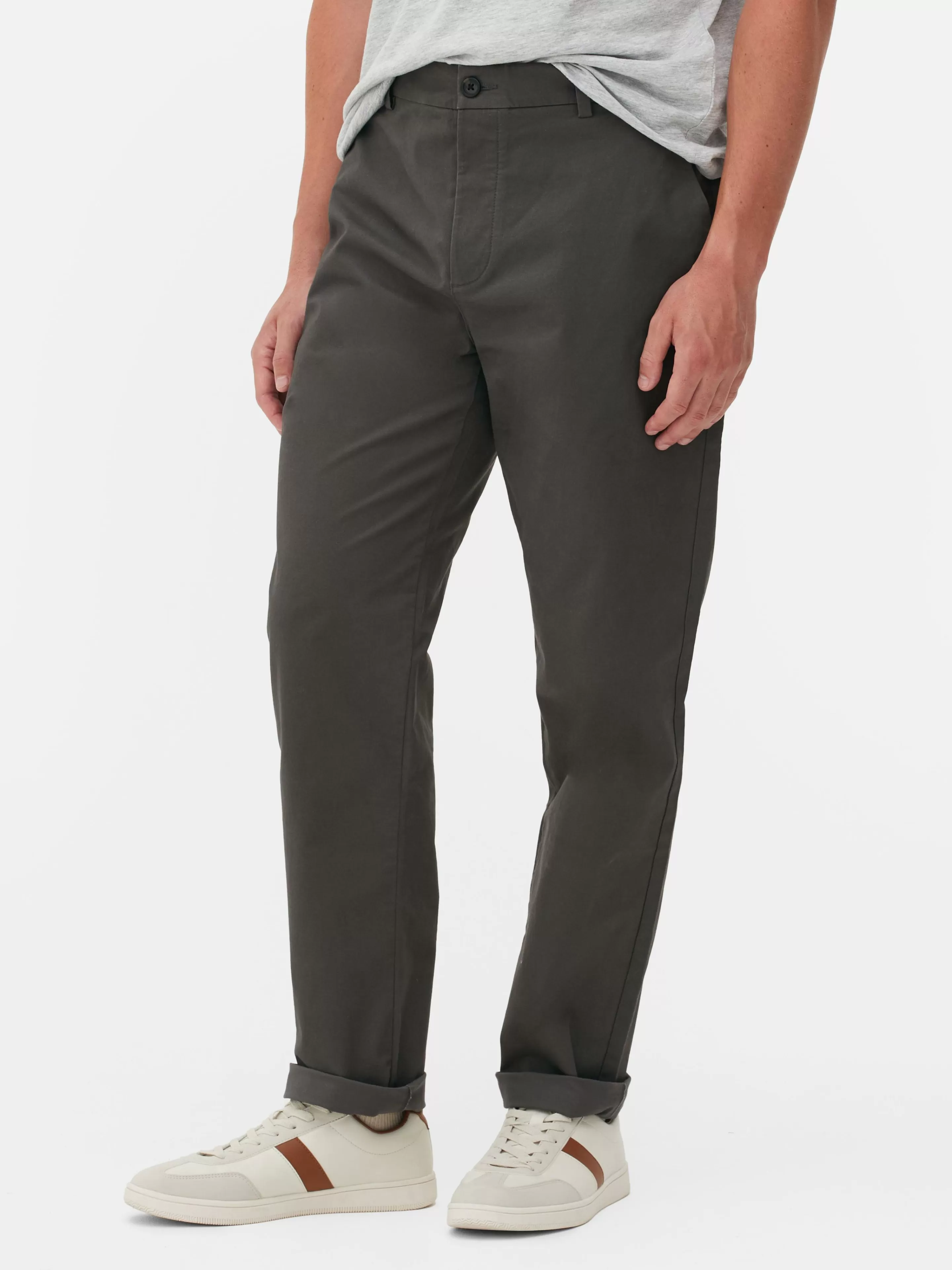 Hombre Primark Pantalón | Pantalón Chino Elástico De Pernera Recta