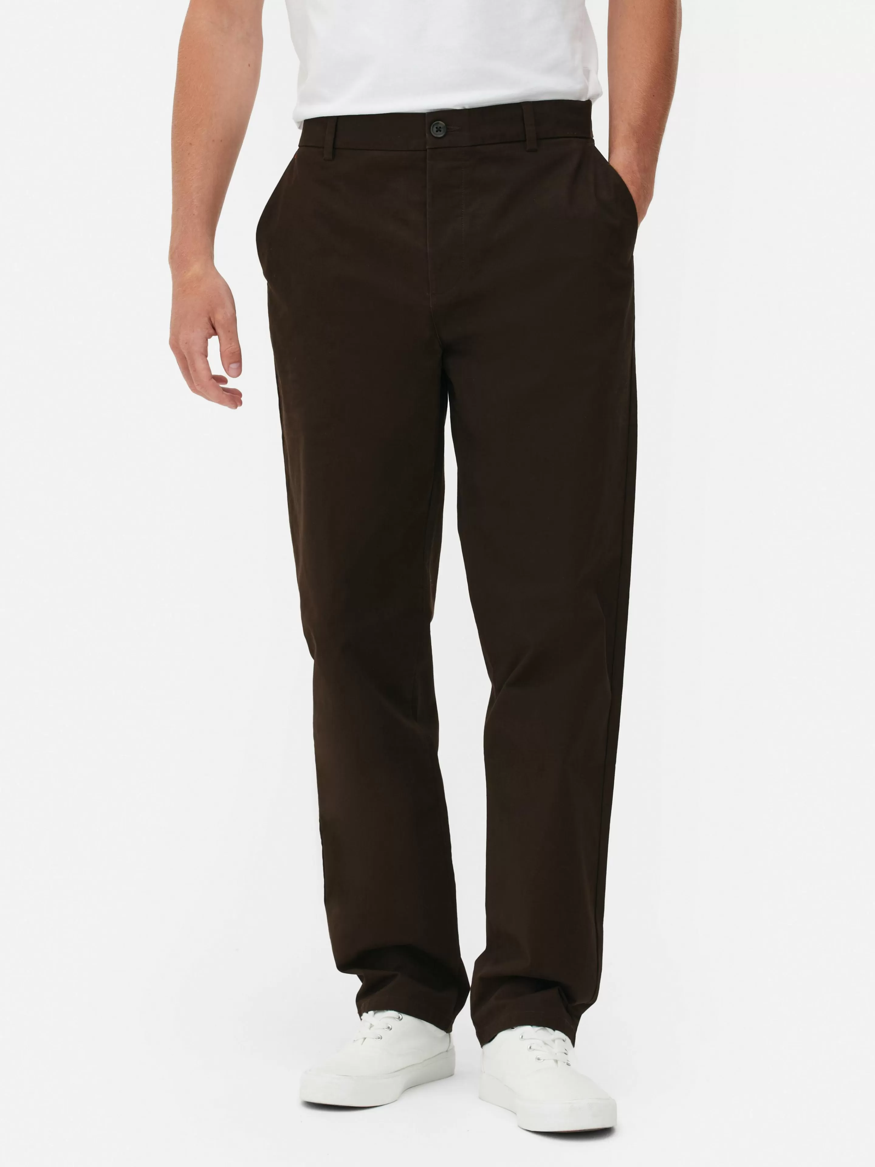 Hombre Primark Pantalón | Pantalón Chino Elástico De Pernera Recta