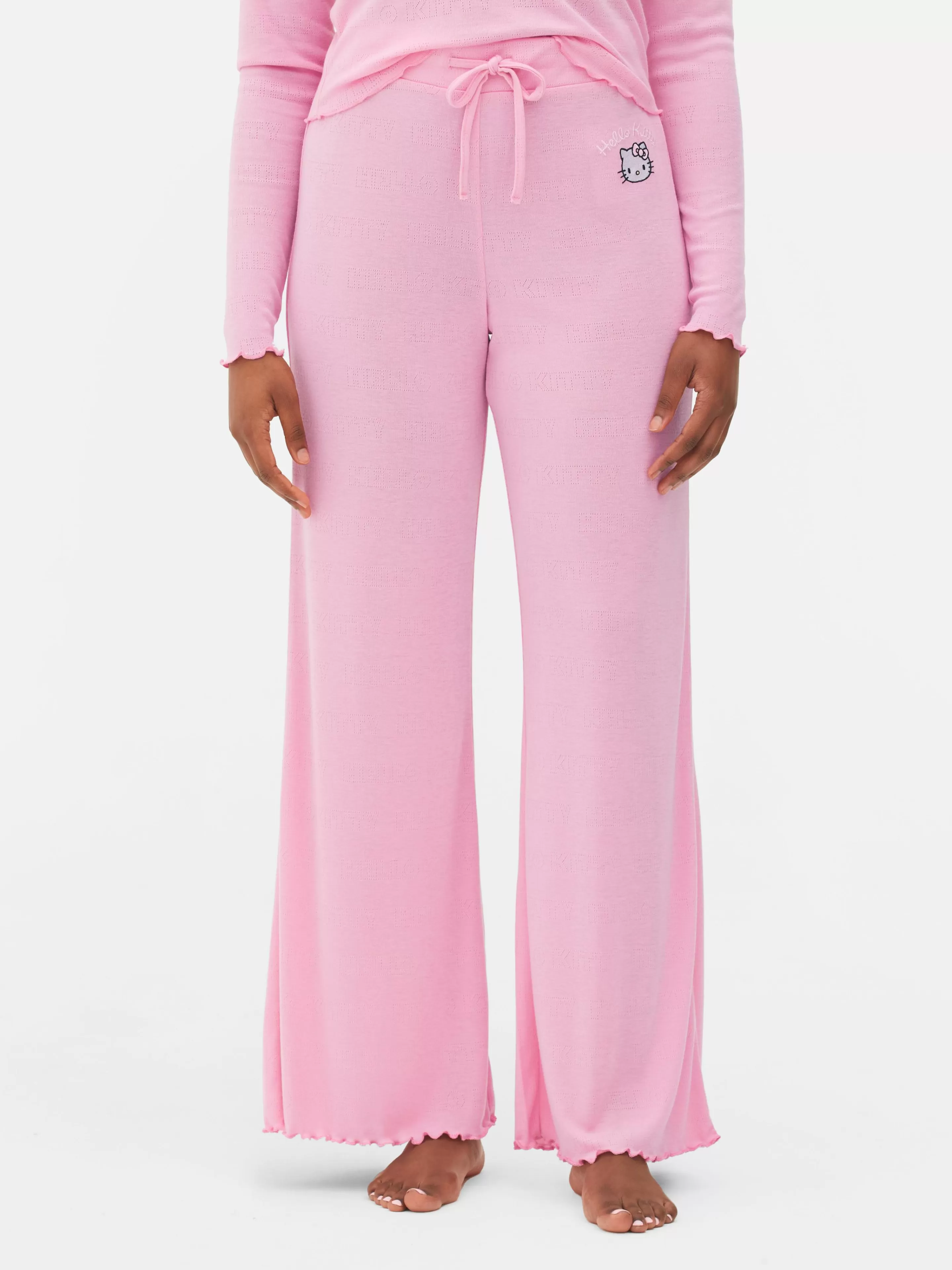 Mujer Primark Pantalones De Pijama | Pantalón De Pijama De Punto Calado De Hello Kitty