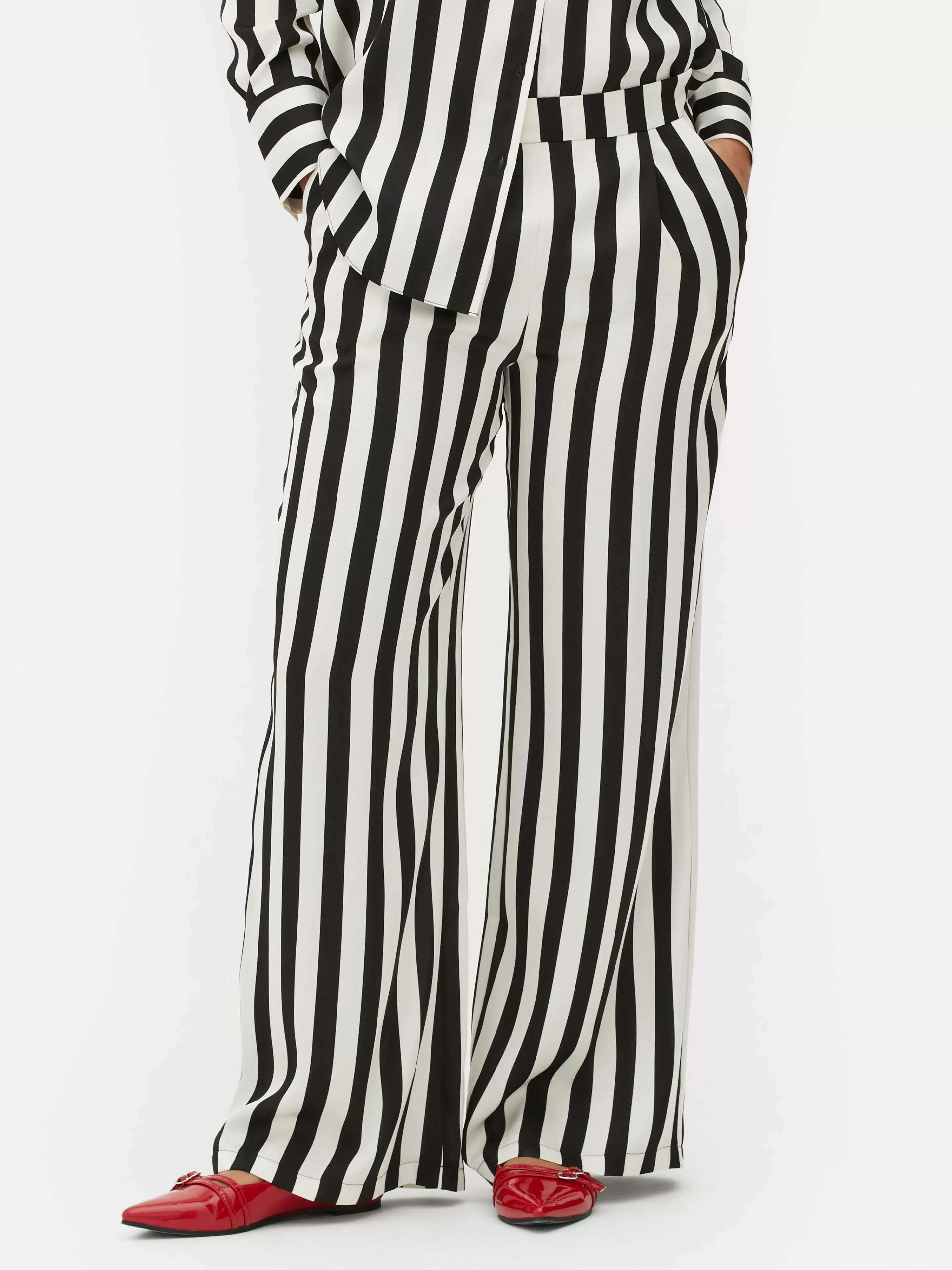 Mujer Primark Moda Gótica | Pantalones Y Leggings | Pantalones A Rayas Beetlejuice X Colleen Atwood