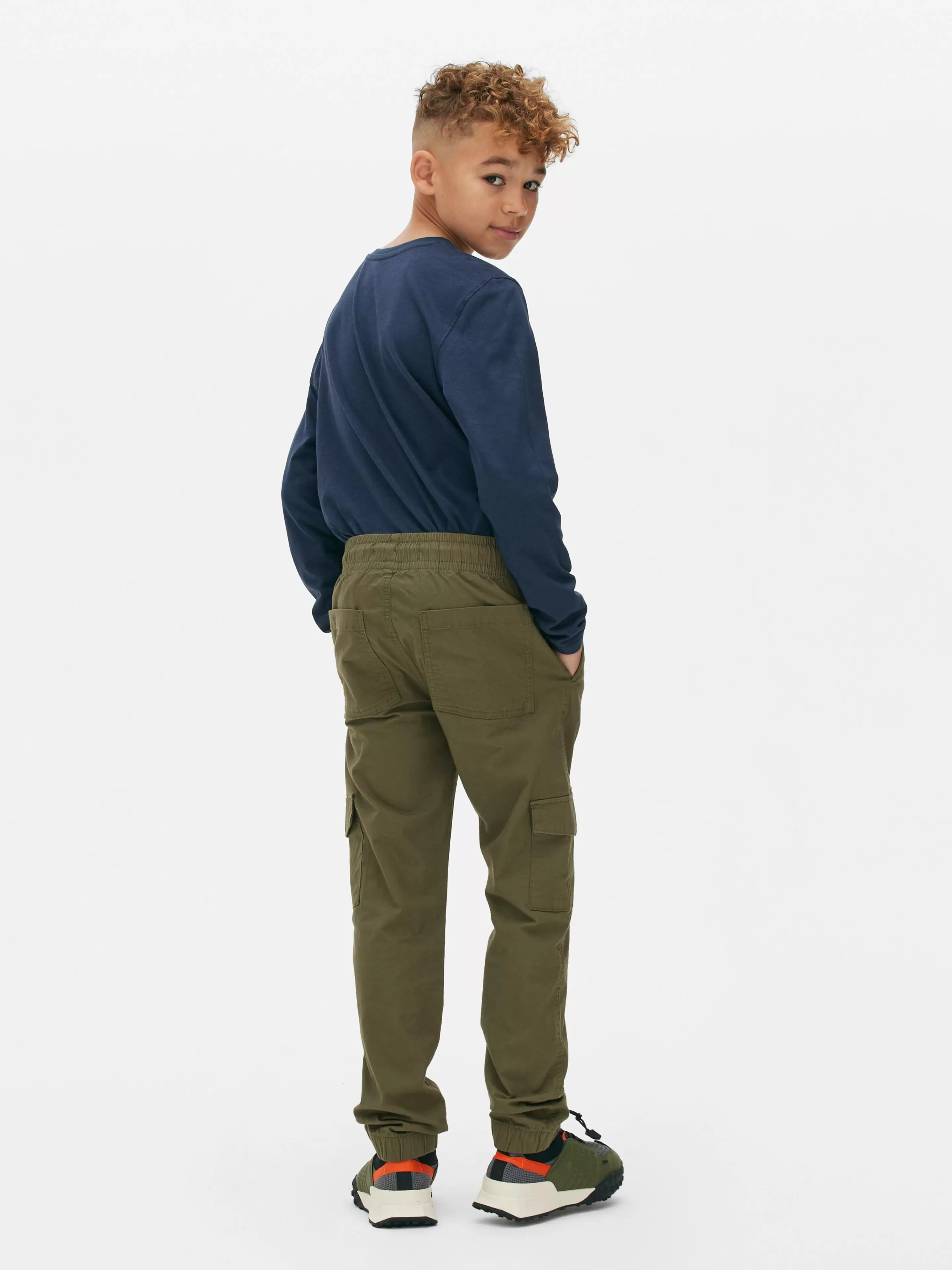 Niños Primark Pantalón | Pantalones Cargo Con Cordón De Ajuste