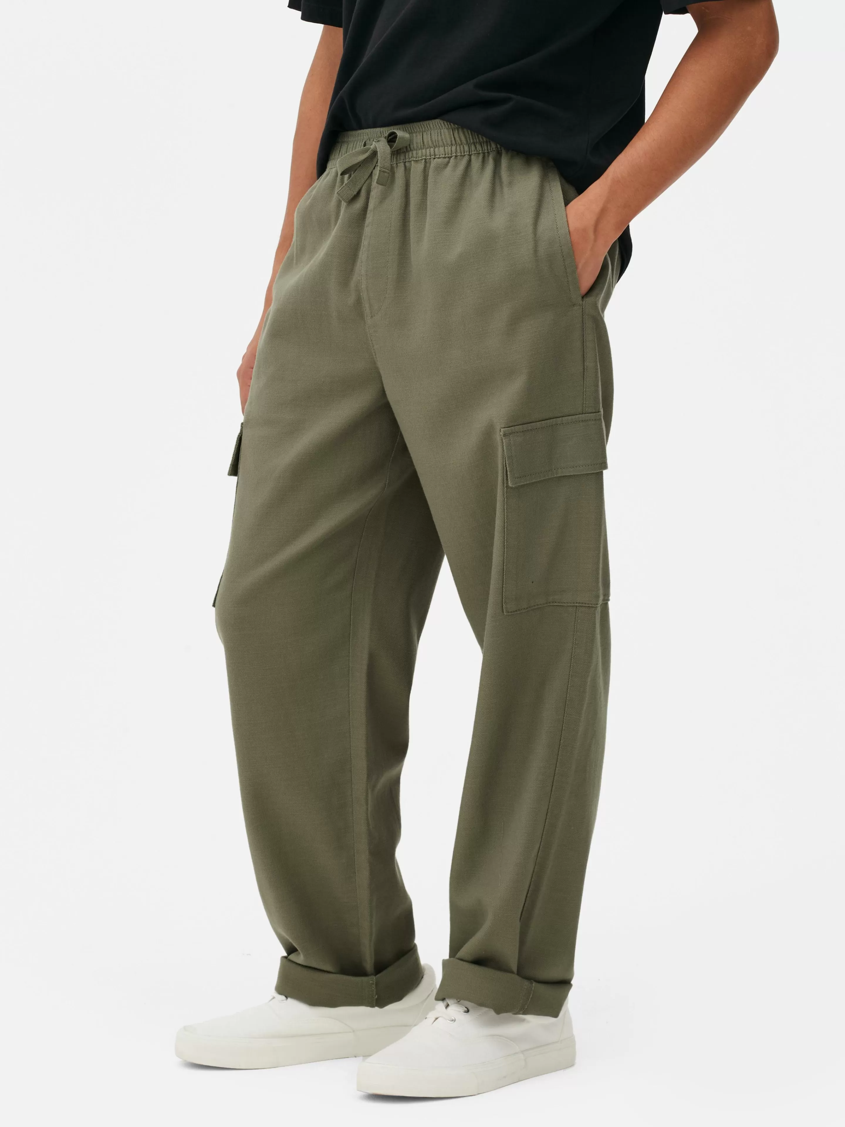 Hombre Primark Pantalón | Pantalones Cargo Con Cordón De Ajuste