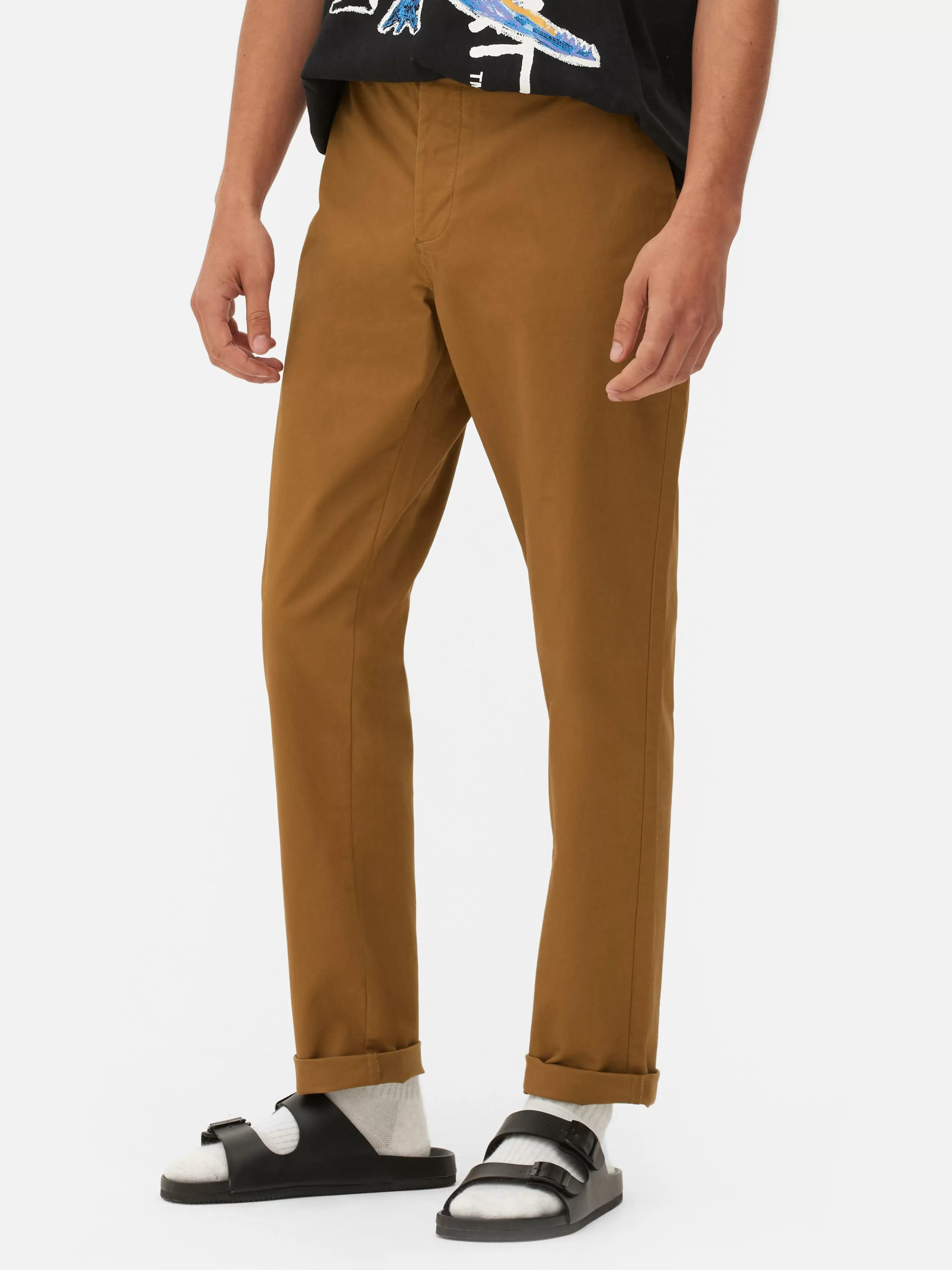 Hombre Primark Pantalón | Pantalones Chinos De Corte Entallado Elásticos