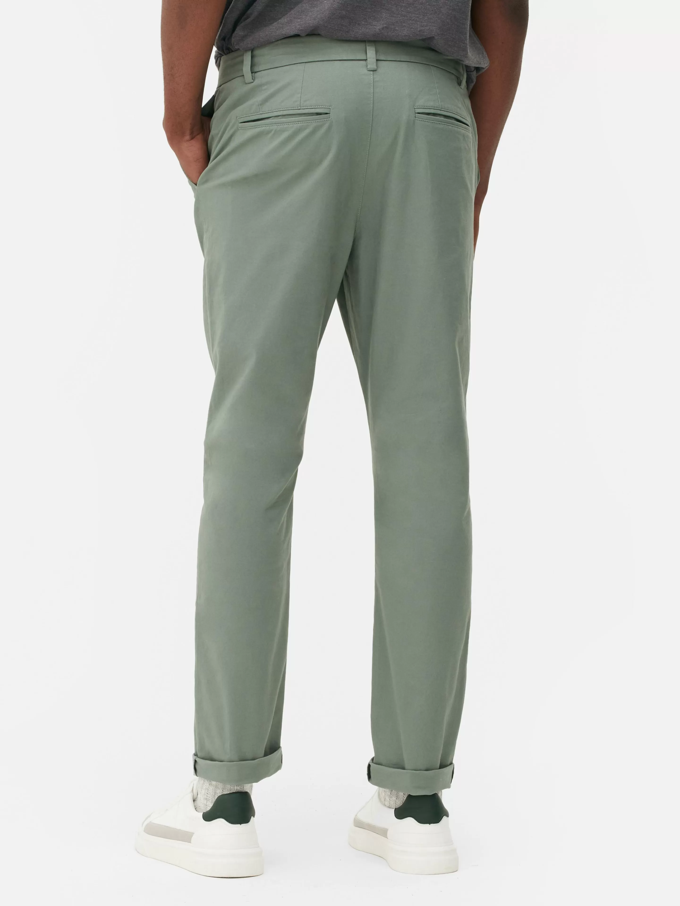 Hombre Primark Pantalón | Pantalones Chinos De Corte Entallado Elásticos