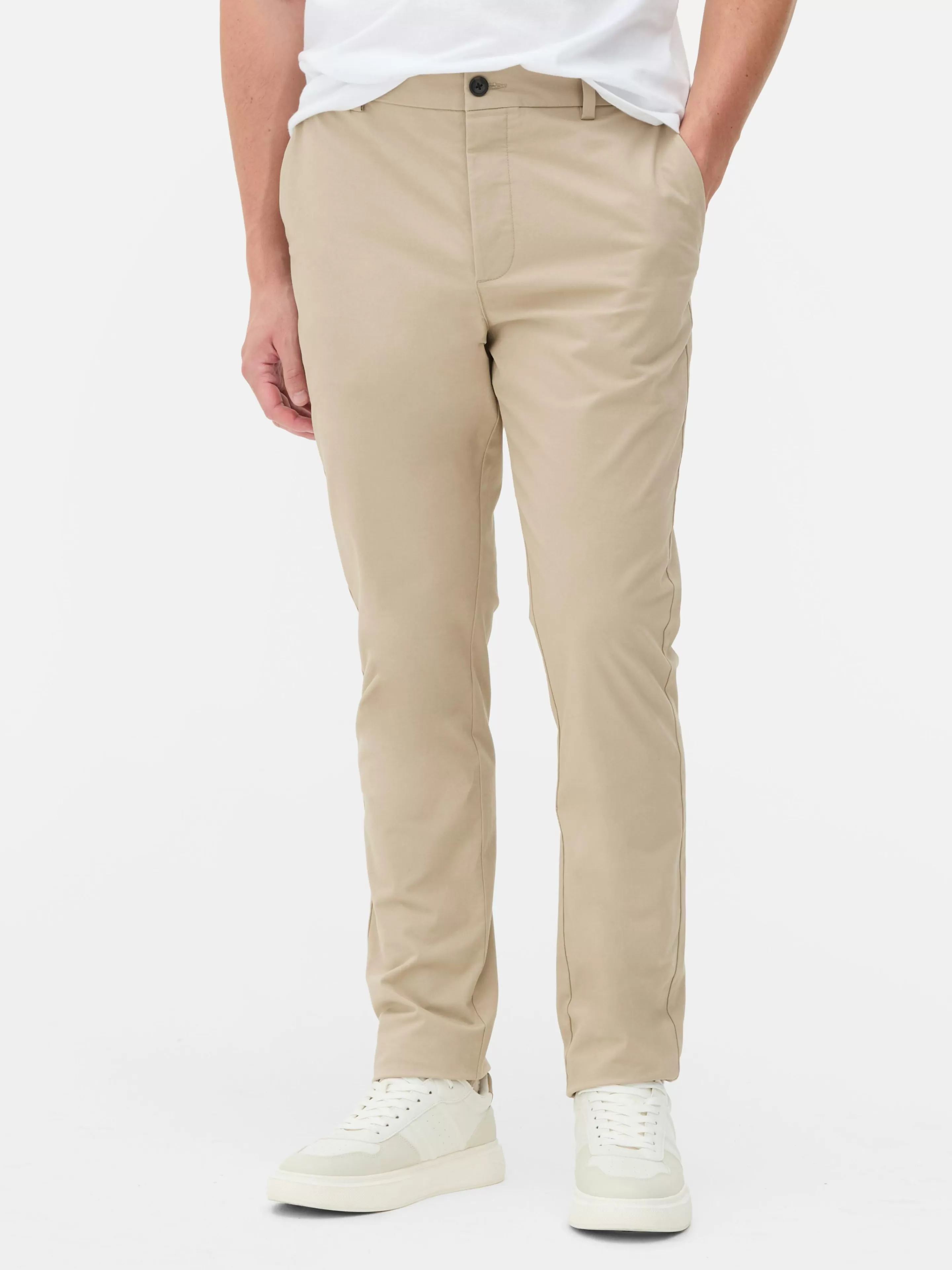 Hombre Primark Pantalón | Pantalones Chinos Elásticos De Corte Entallado