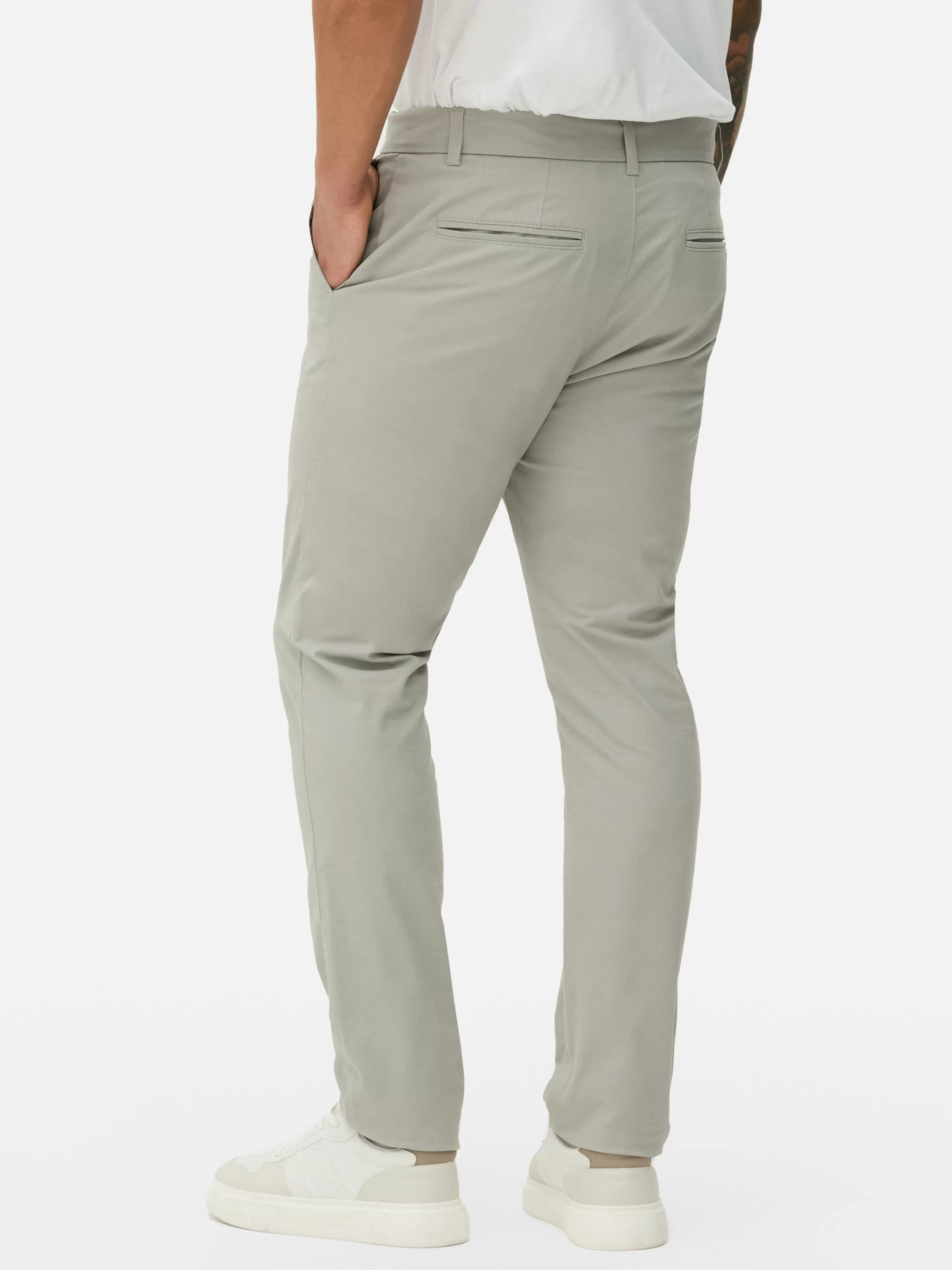 Hombre Primark Pantalón | Pantalones Chinos Elásticos De Corte Entallado