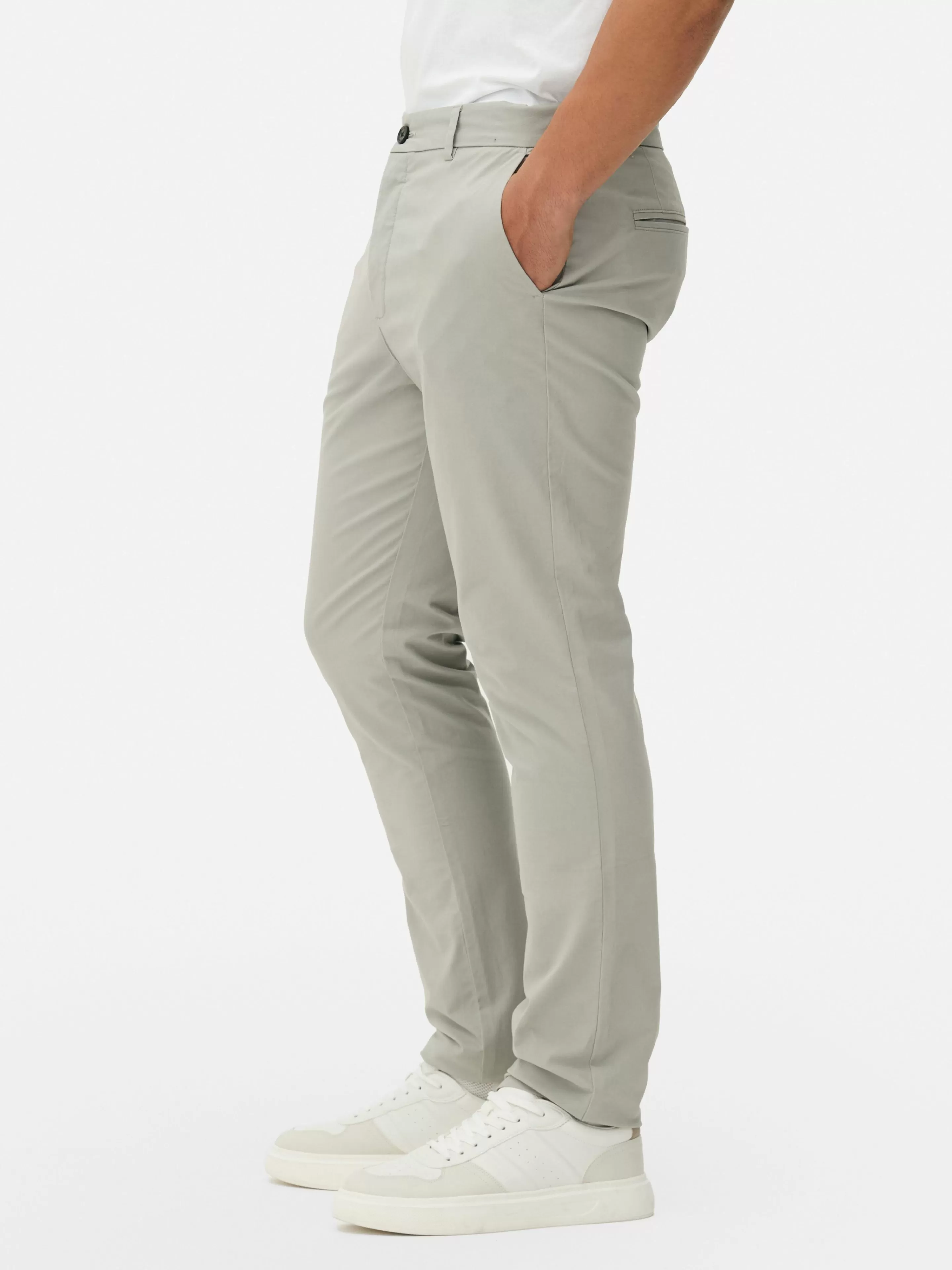 Hombre Primark Pantalón | Pantalones Chinos Elásticos De Corte Entallado