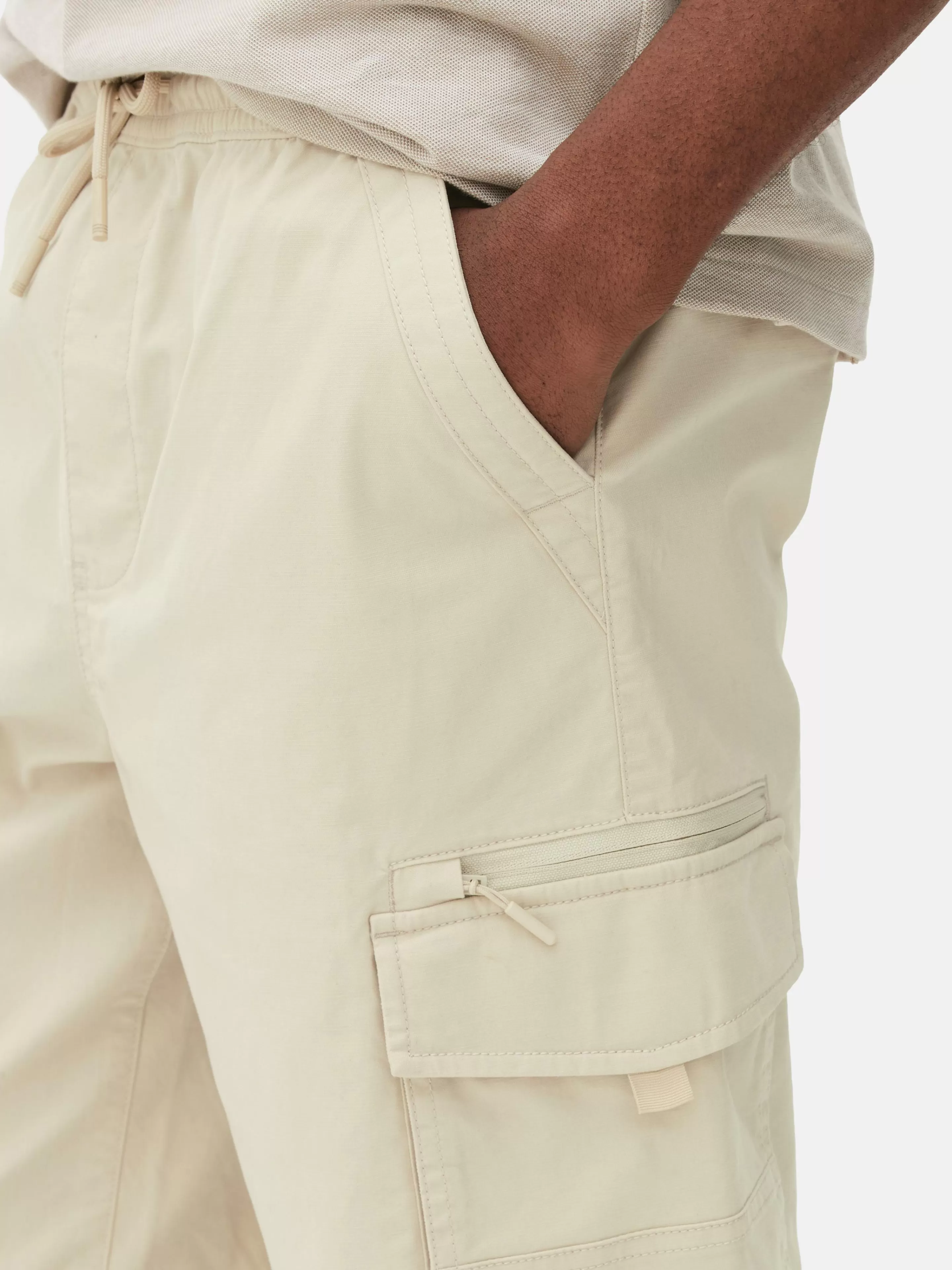 Hombre Primark Pantalones Cortos | Pantalones Cortos Cargo Con Cordón De Ajuste