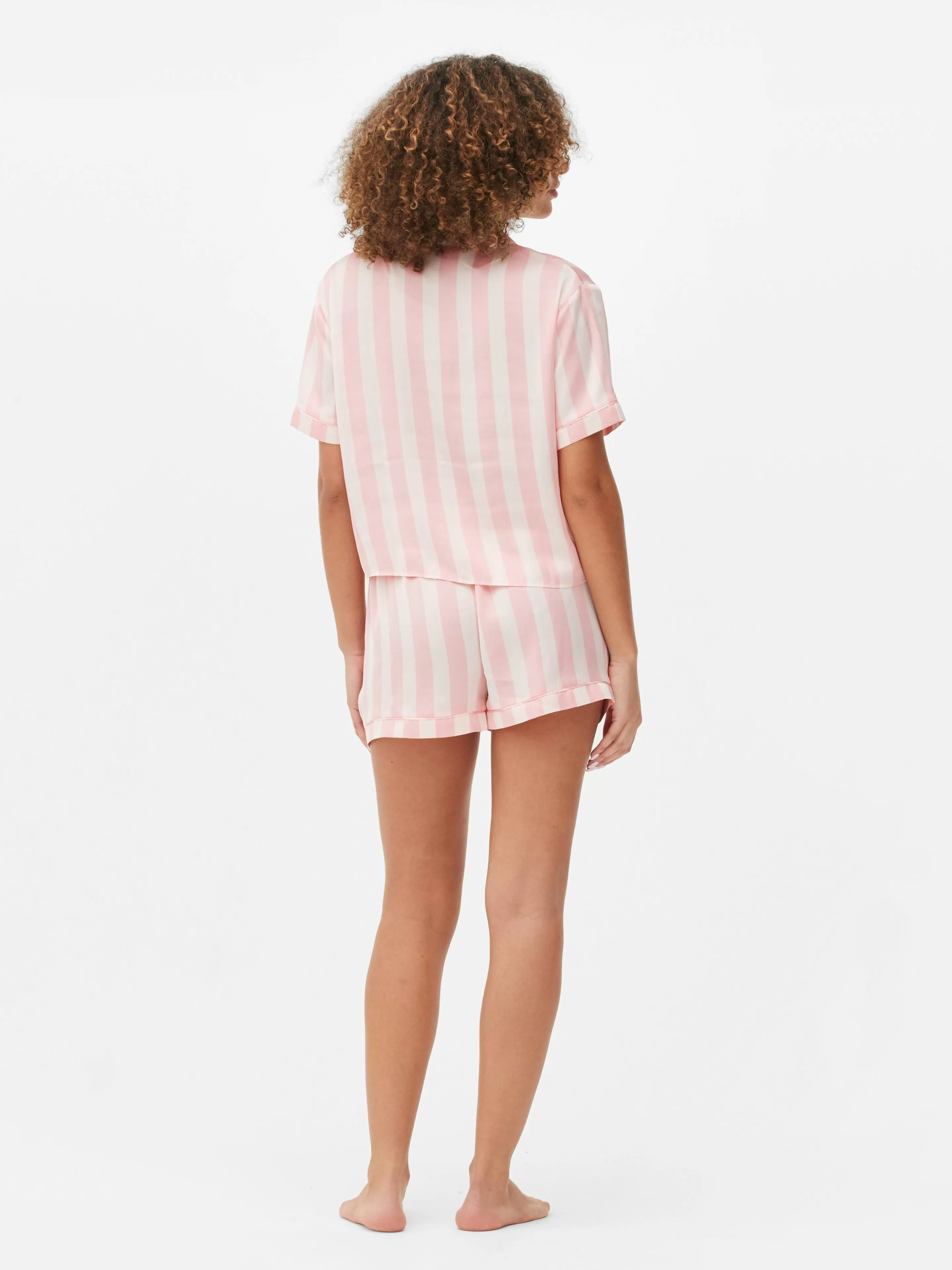 Mujer Primark Sets De Pijamas | Pijama Con Camisa Y Pantalones Cortos De Satén