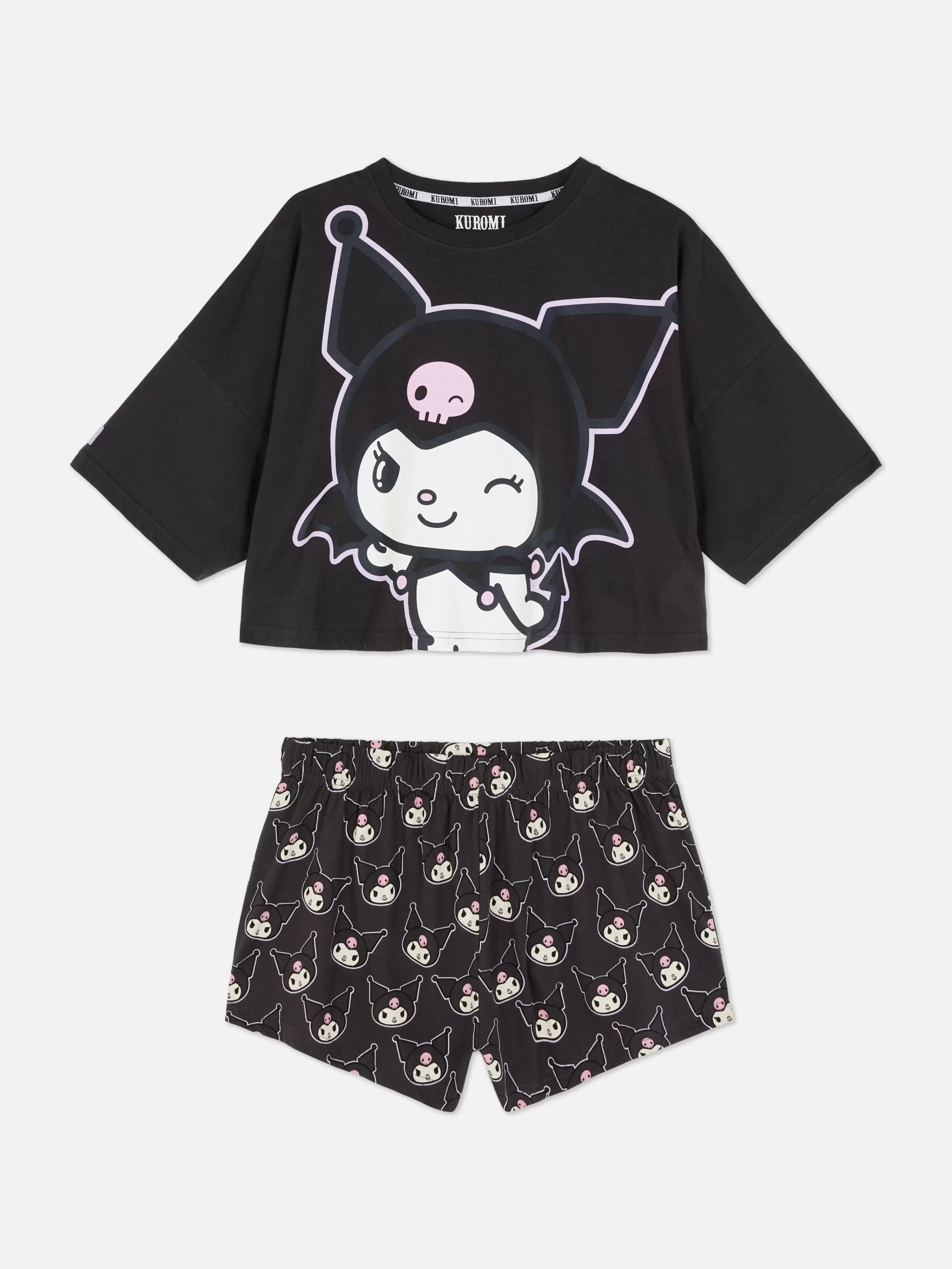 Mujer Primark Sets De Pijamas | Pijama Corto De Kuromi De Hello Kitty