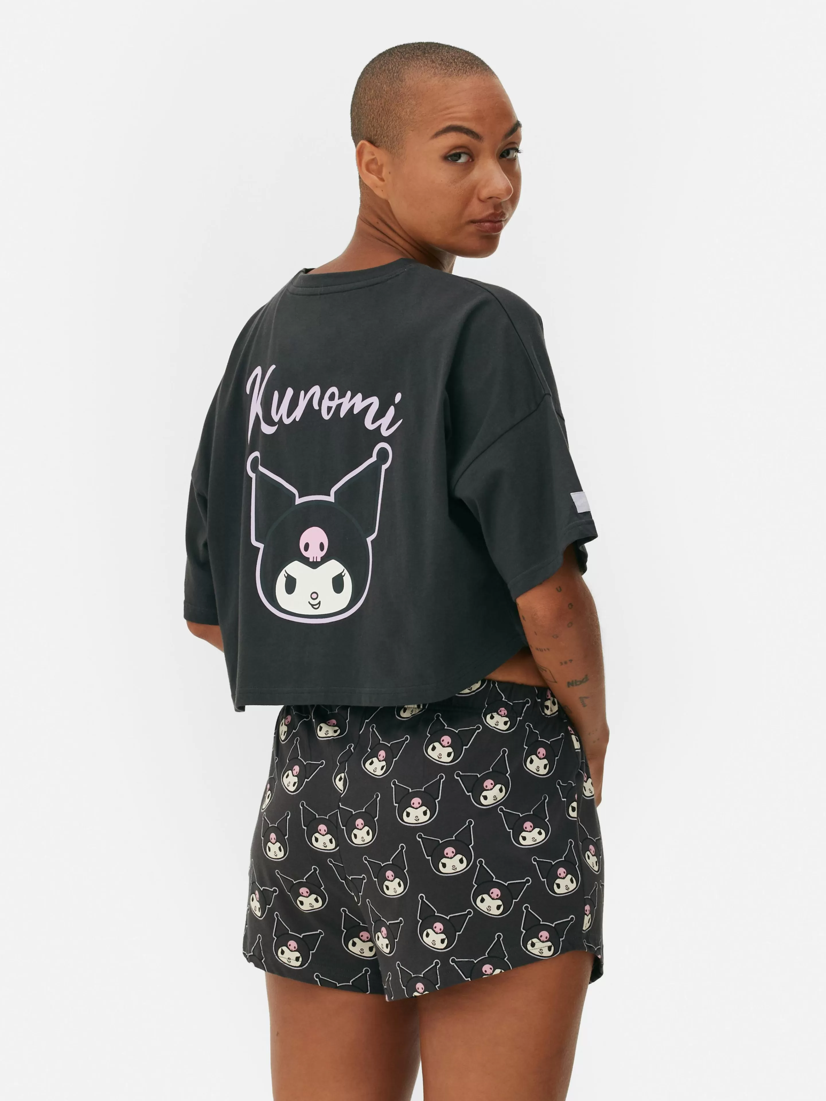 Mujer Primark Sets De Pijamas | Pijama Corto De Kuromi De Hello Kitty