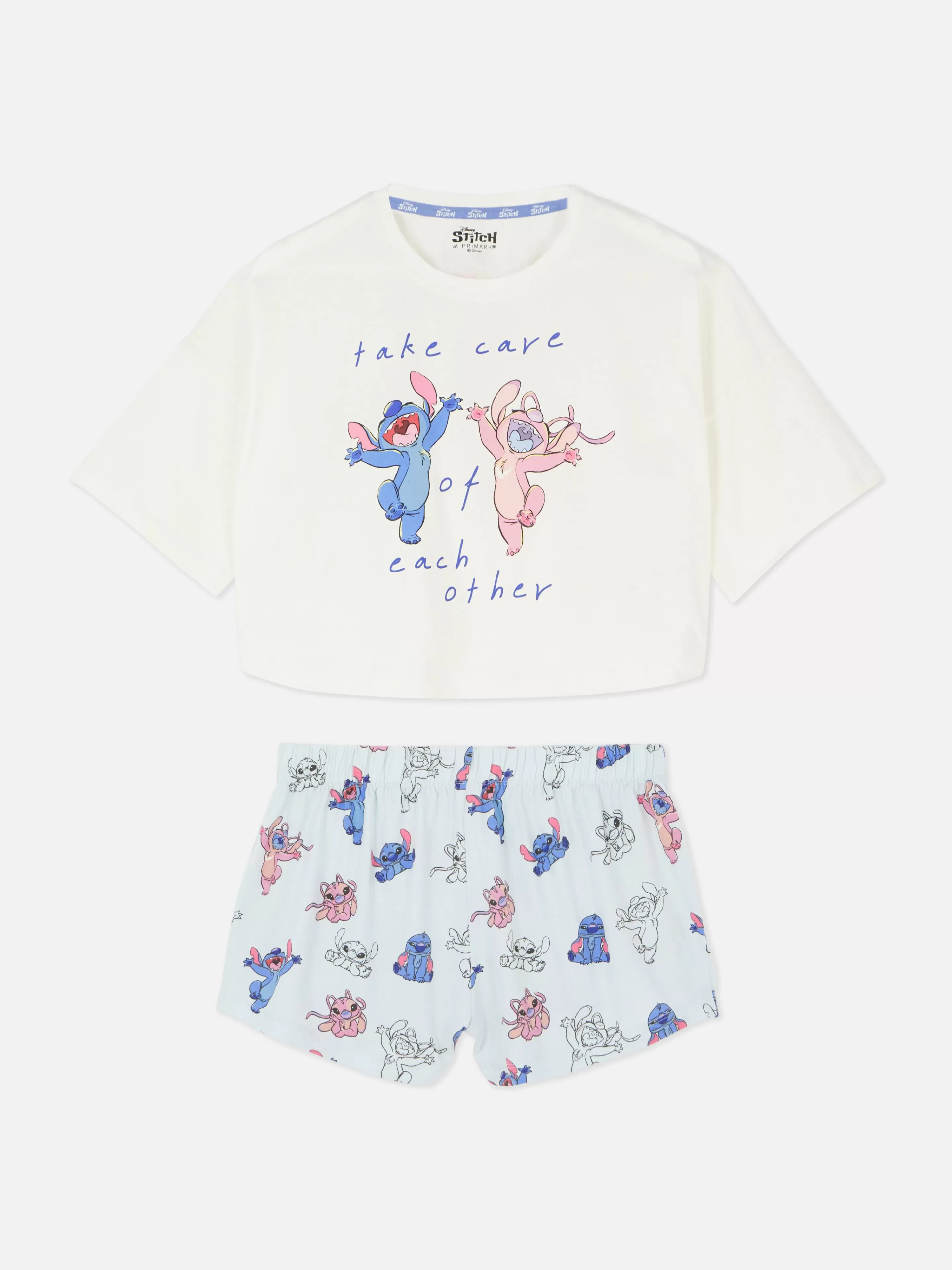 Mujer Primark Sets De Pijamas | Pijama Corto De Stitch Y Ángel De Disney