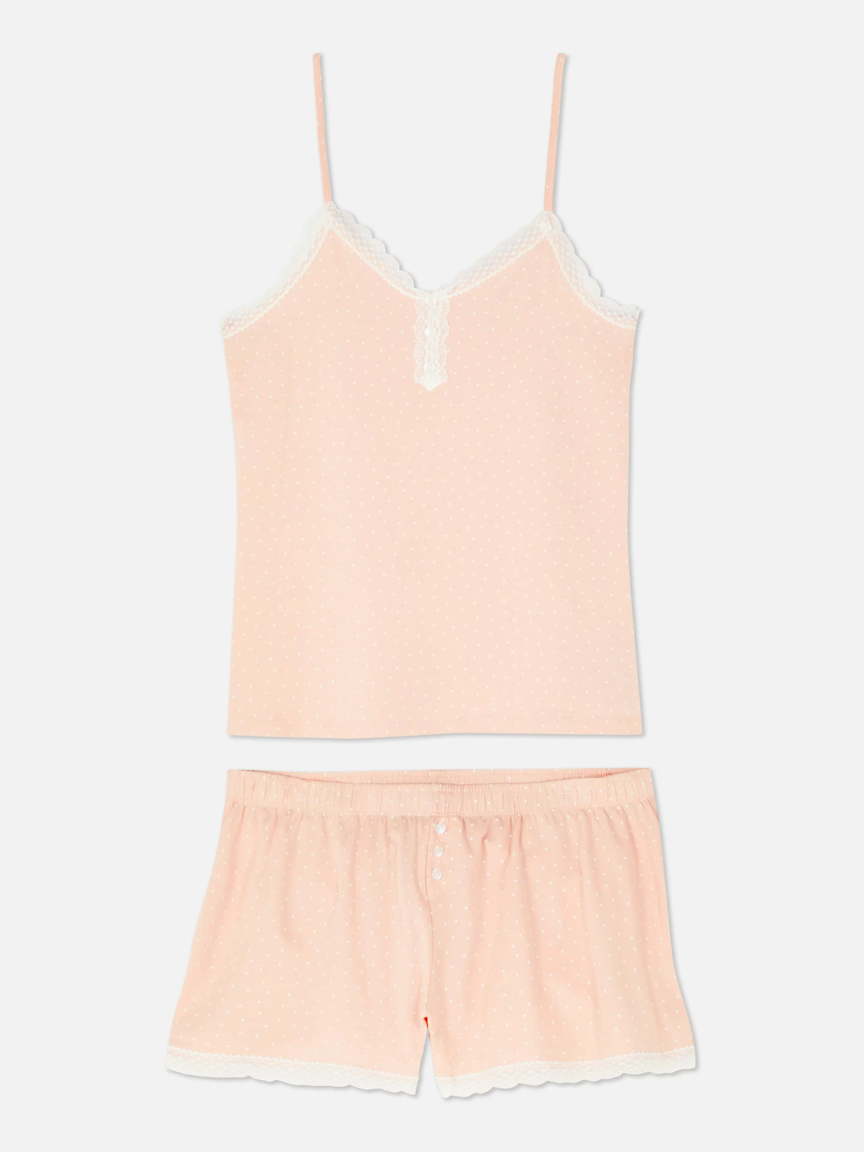 Mujer Primark Sets De Pijamas | Pijama Corto De Tirantes Con Ribetes De Encaje
