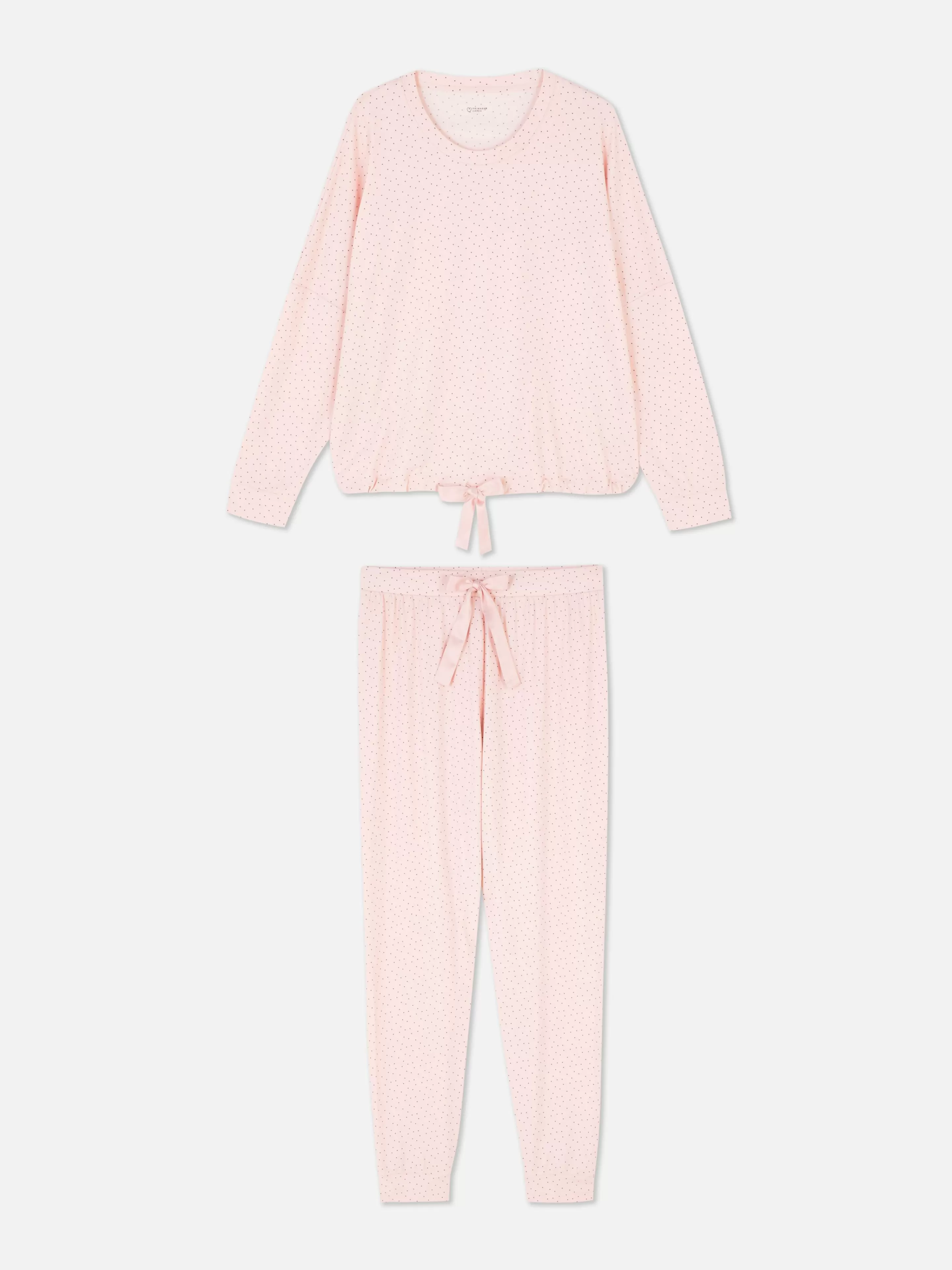 Mujer Primark Sets De Pijamas | Pijama De Manga Larga Con Lazo Decorativo
