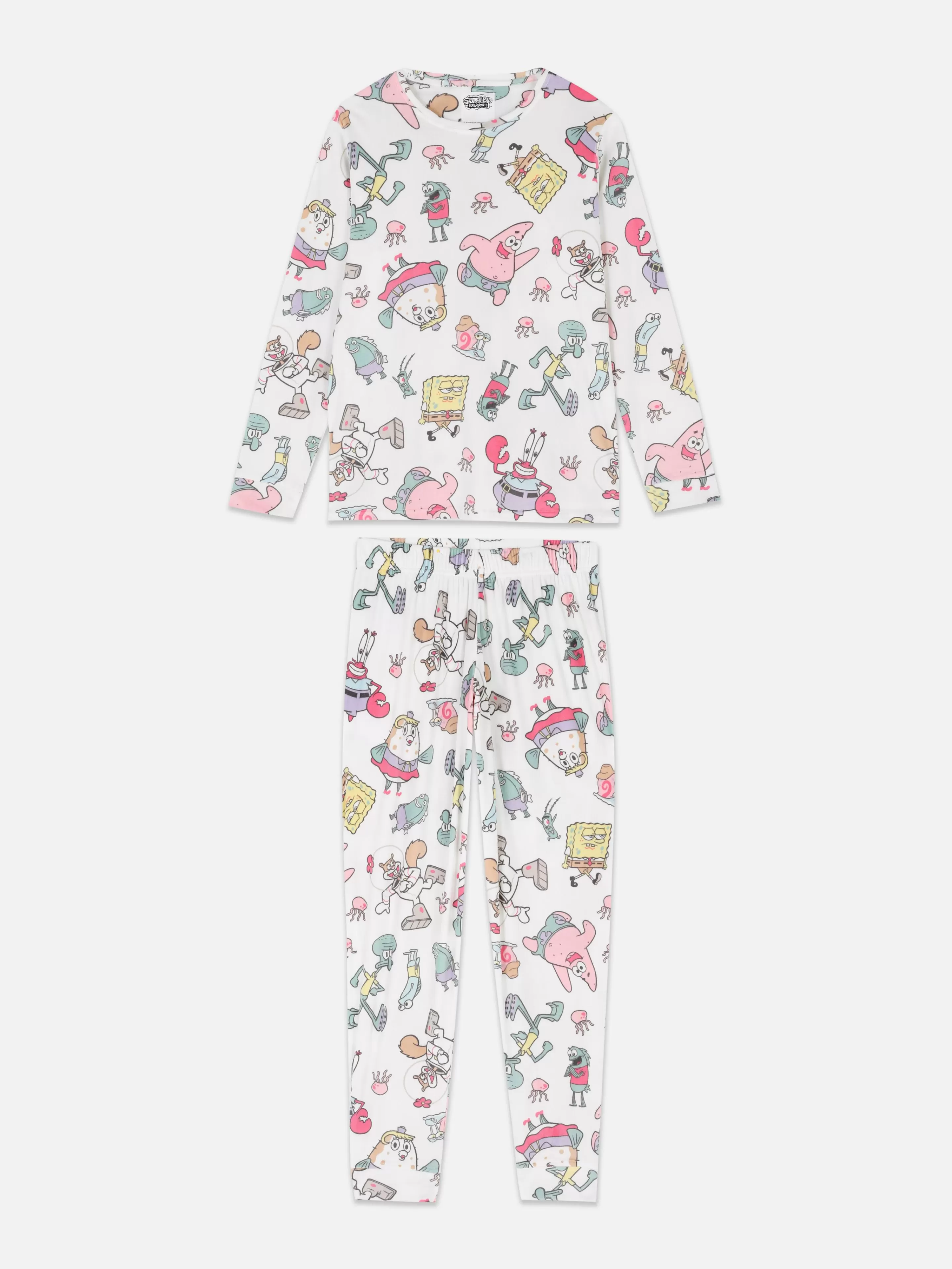 Mujer Primark Sets De Pijamas | Pijama De Manga Larga De Bob Esponja