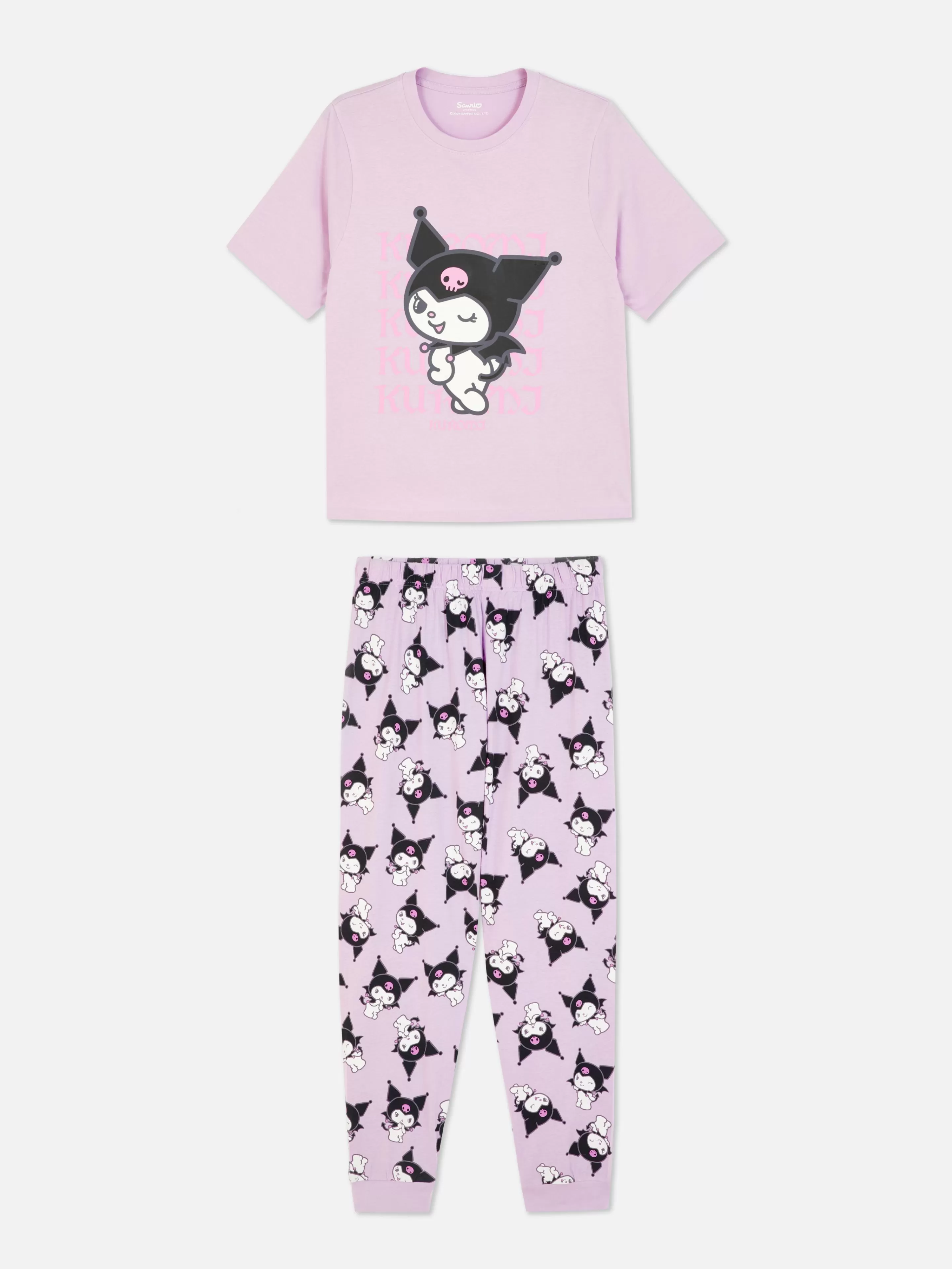 Mujer Primark Sets De Pijamas | Pijama De Punto Con Kuromi De Hello Kitty