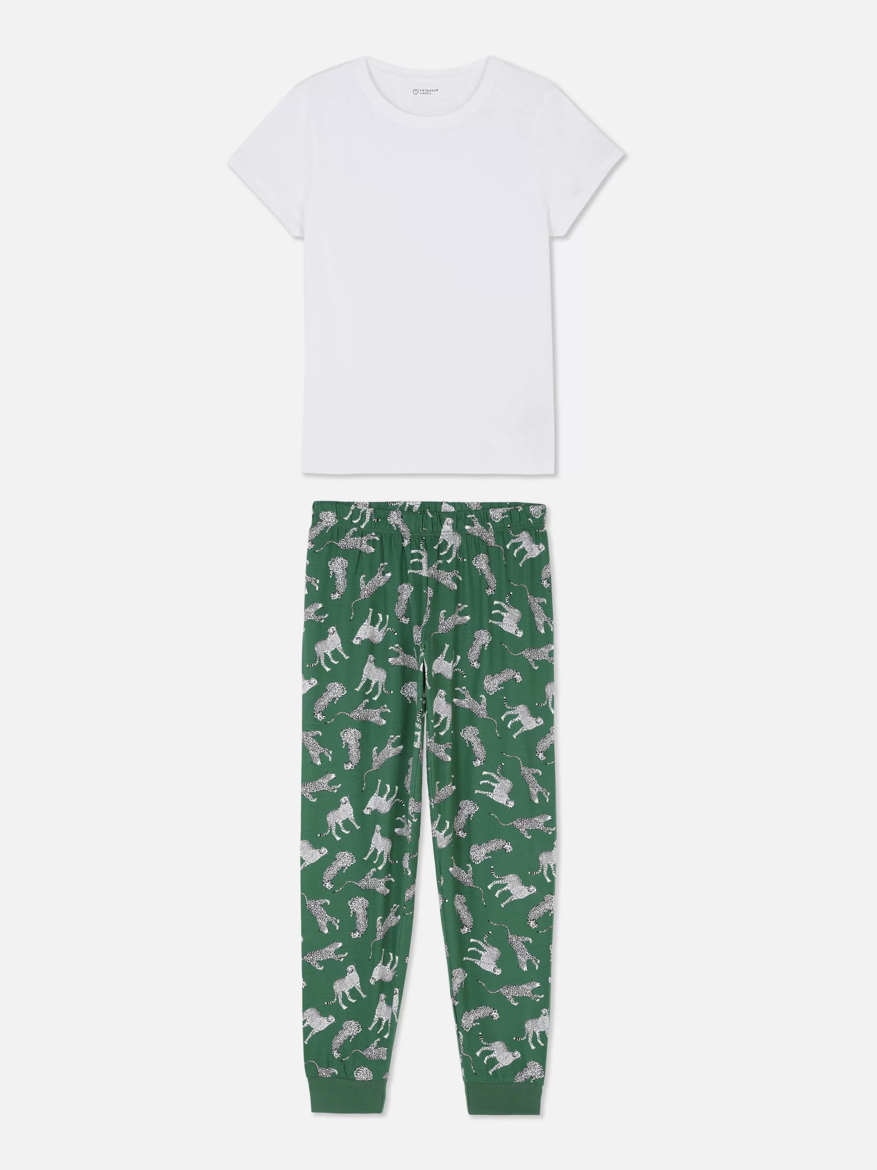 Mujer Primark Sets De Pijamas | Pijama De Punto De Manga Corta Estampado