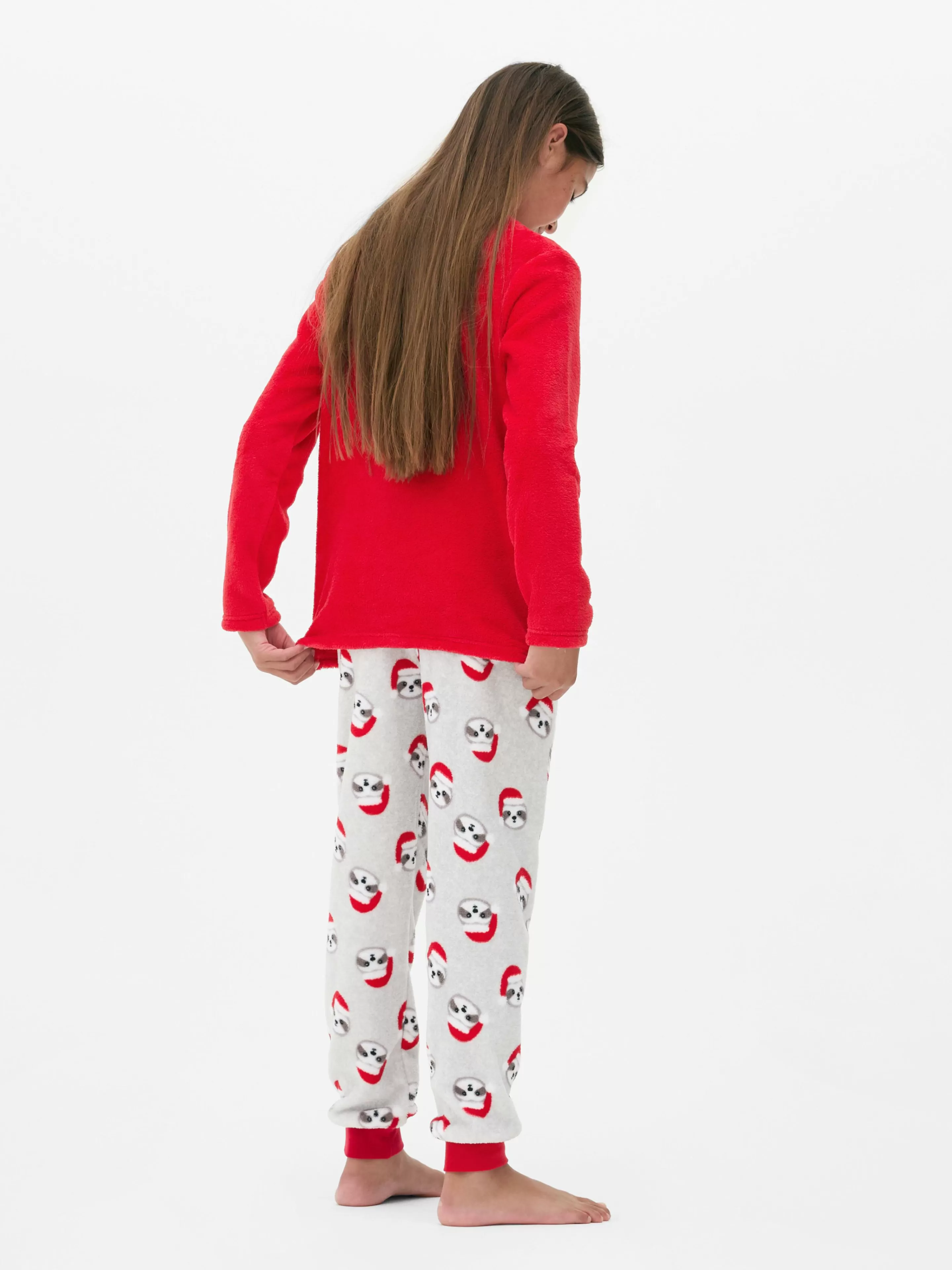 Niños Primark Pijamas Y Ropa Para Dormir | Pijama Polar Navideño Con Estampado De Perezoso