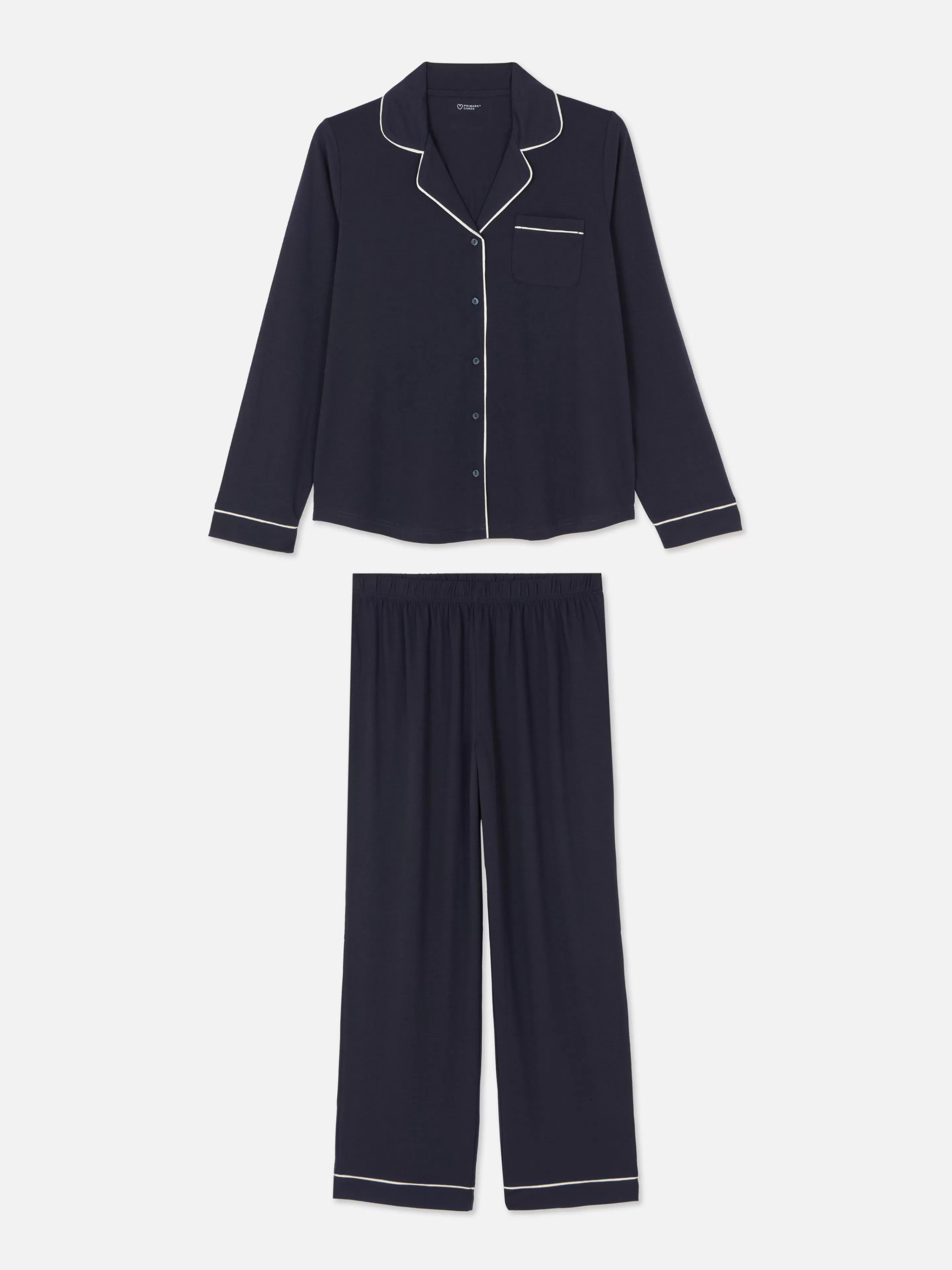 Mujer Primark Sets De Pijamas | Pijamas De Punto De Manga Larga Y Corte Boyfriend