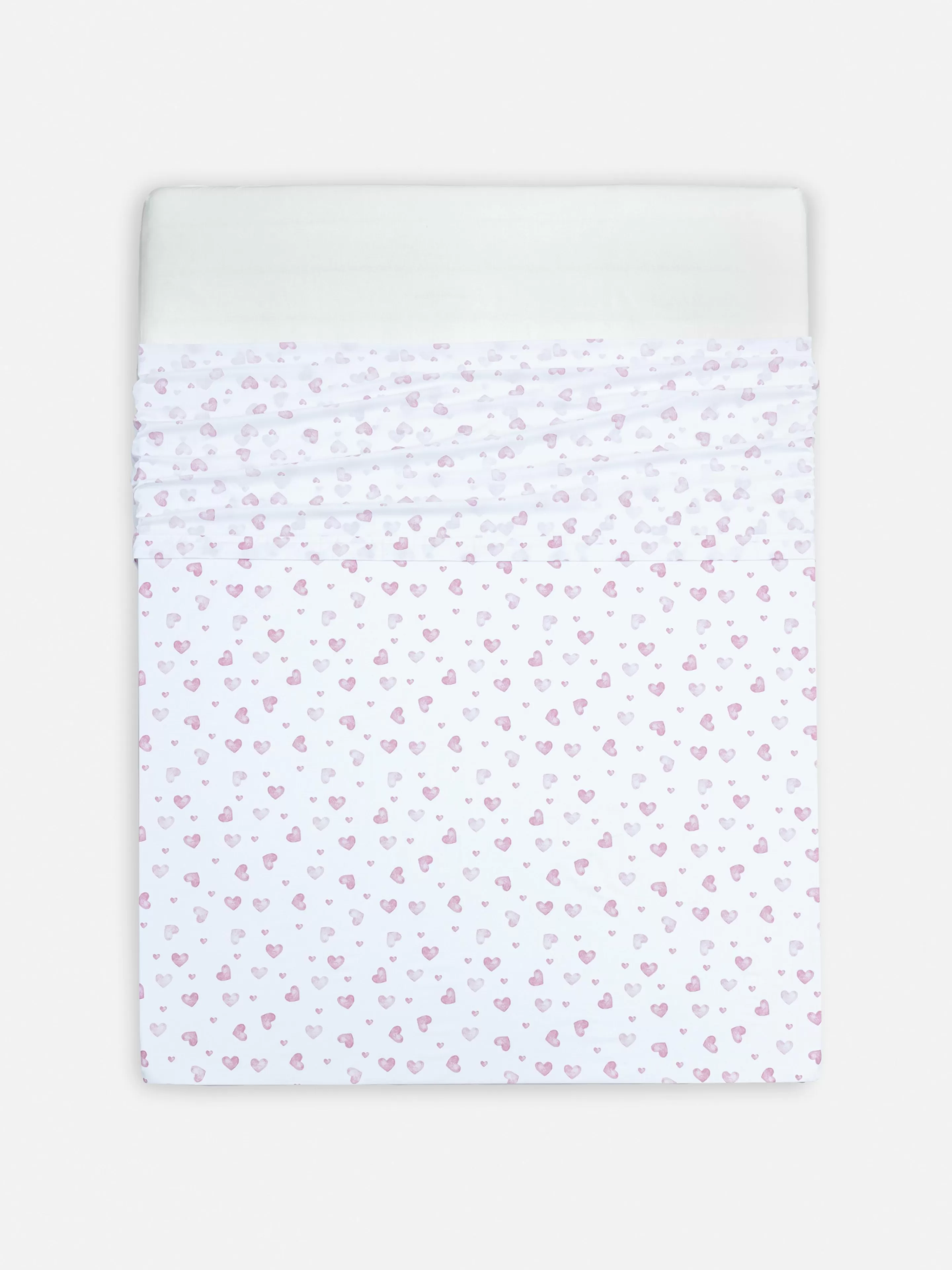 Primark Sábanas Y Fundas De Almohada | Sábana Encimara Para Cama Doble Con Corazones