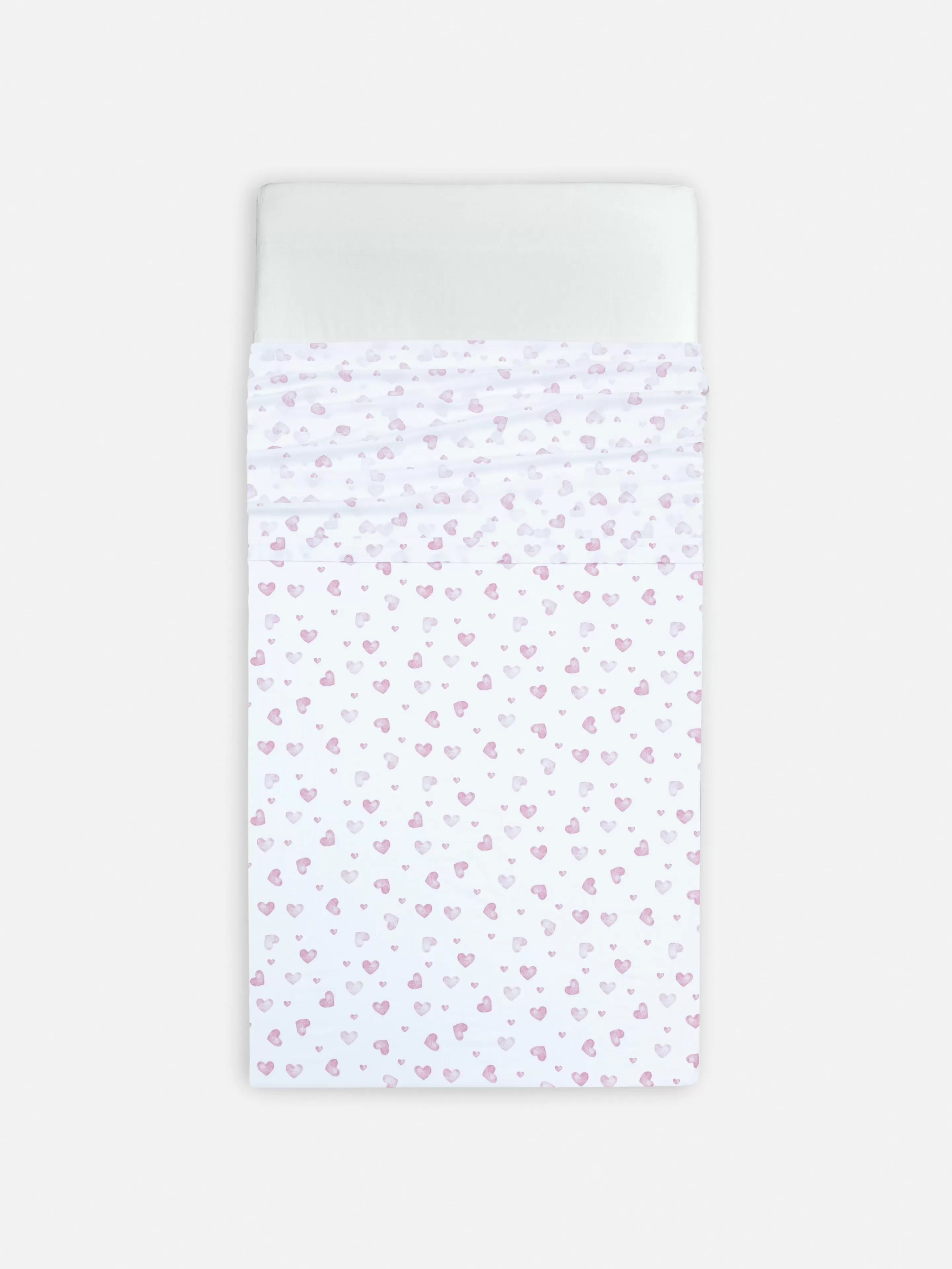 Primark Sábanas Y Fundas De Almohada | Sábana Encimera Con Corazones Para Cama Individual