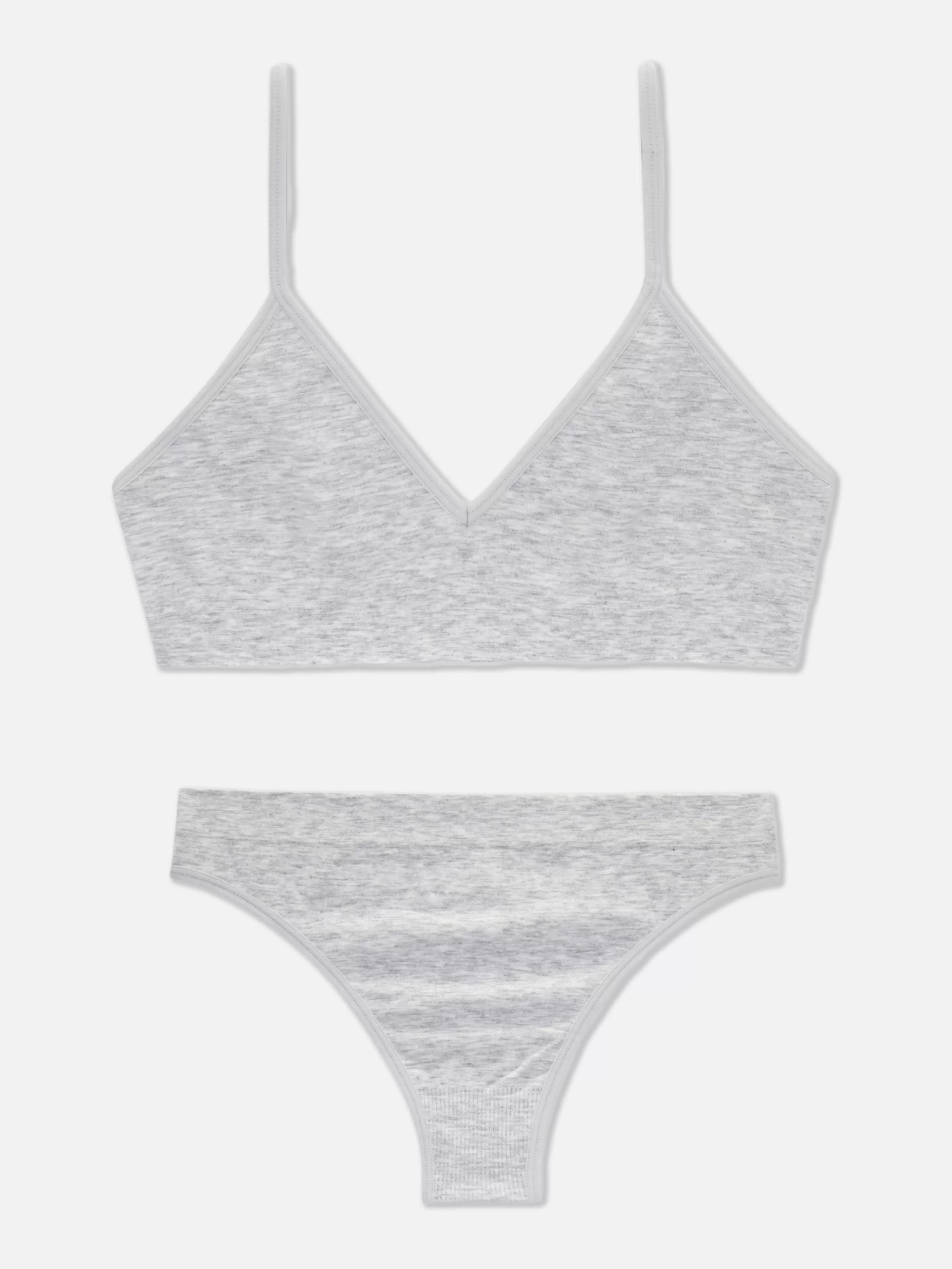 Mujer Primark Sets De Lencería | Set De Braguitas Y Bralette Triangular Sin Costuras