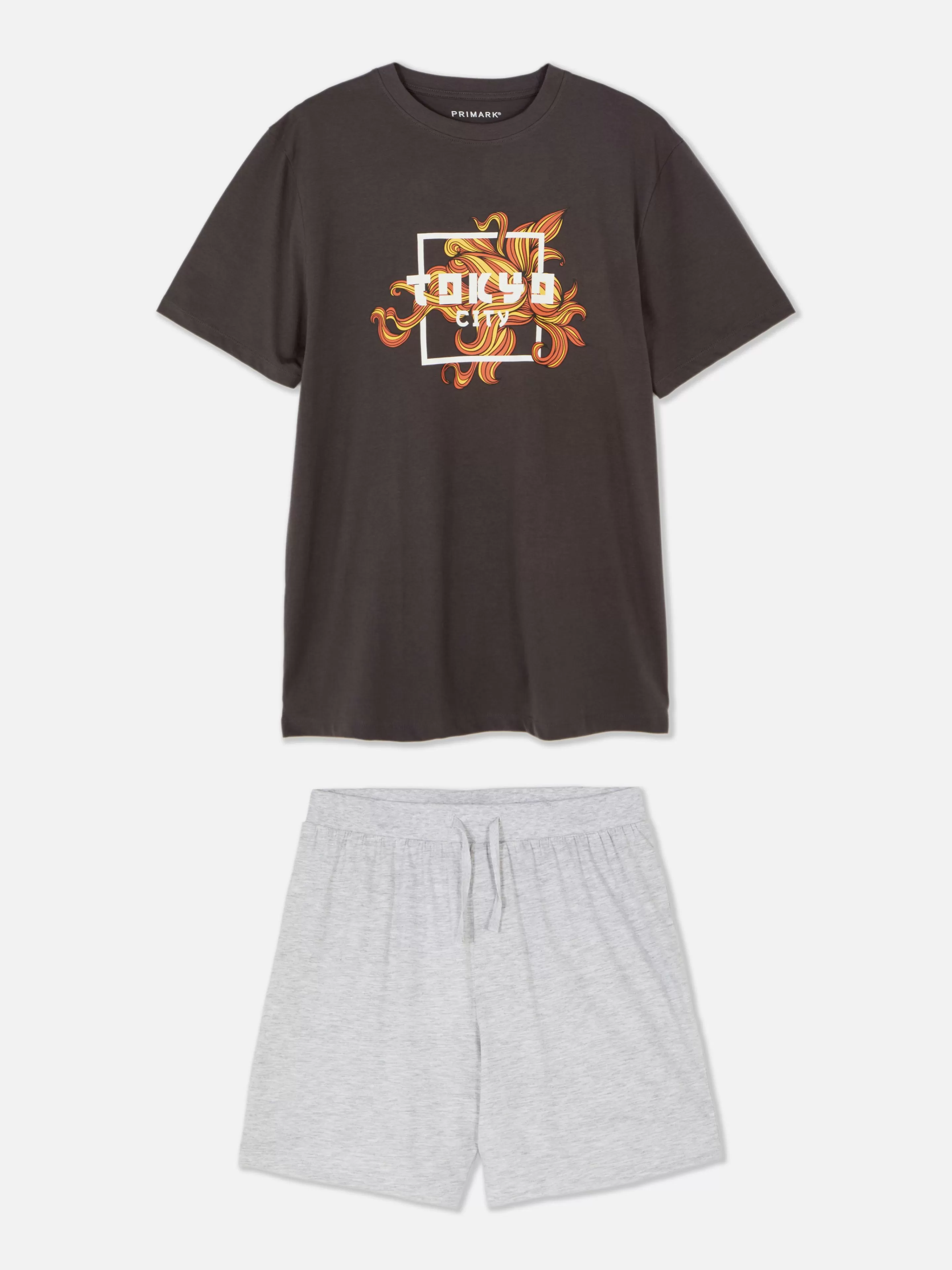 Hombre Primark Pijama | Set De Pijama De Pantalones Cortos Y Camiseta