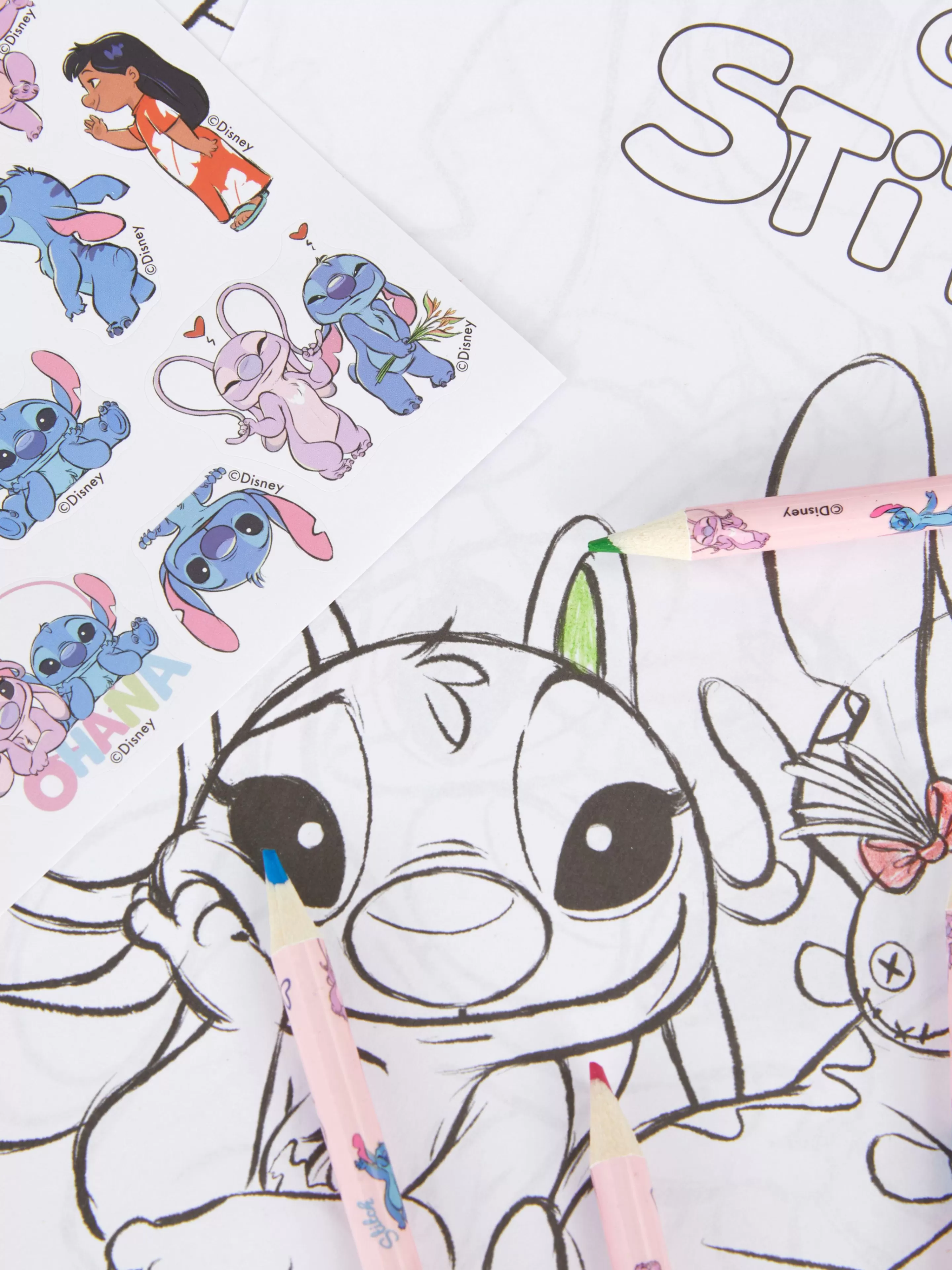 Niños Primark Manualidades | Set Para Colorear De Stitch Y Ángel De Disney