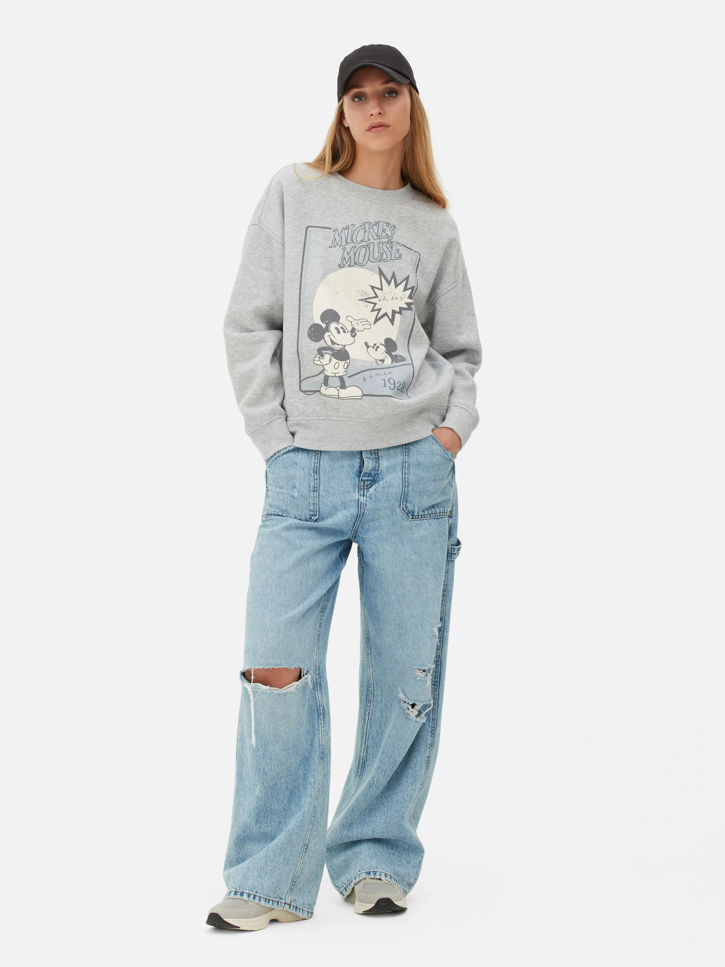 Mujer Primark Sudaderas Con Y Sin Capucha | Sudadera Con Boceto De Mickey Mouse De Disney